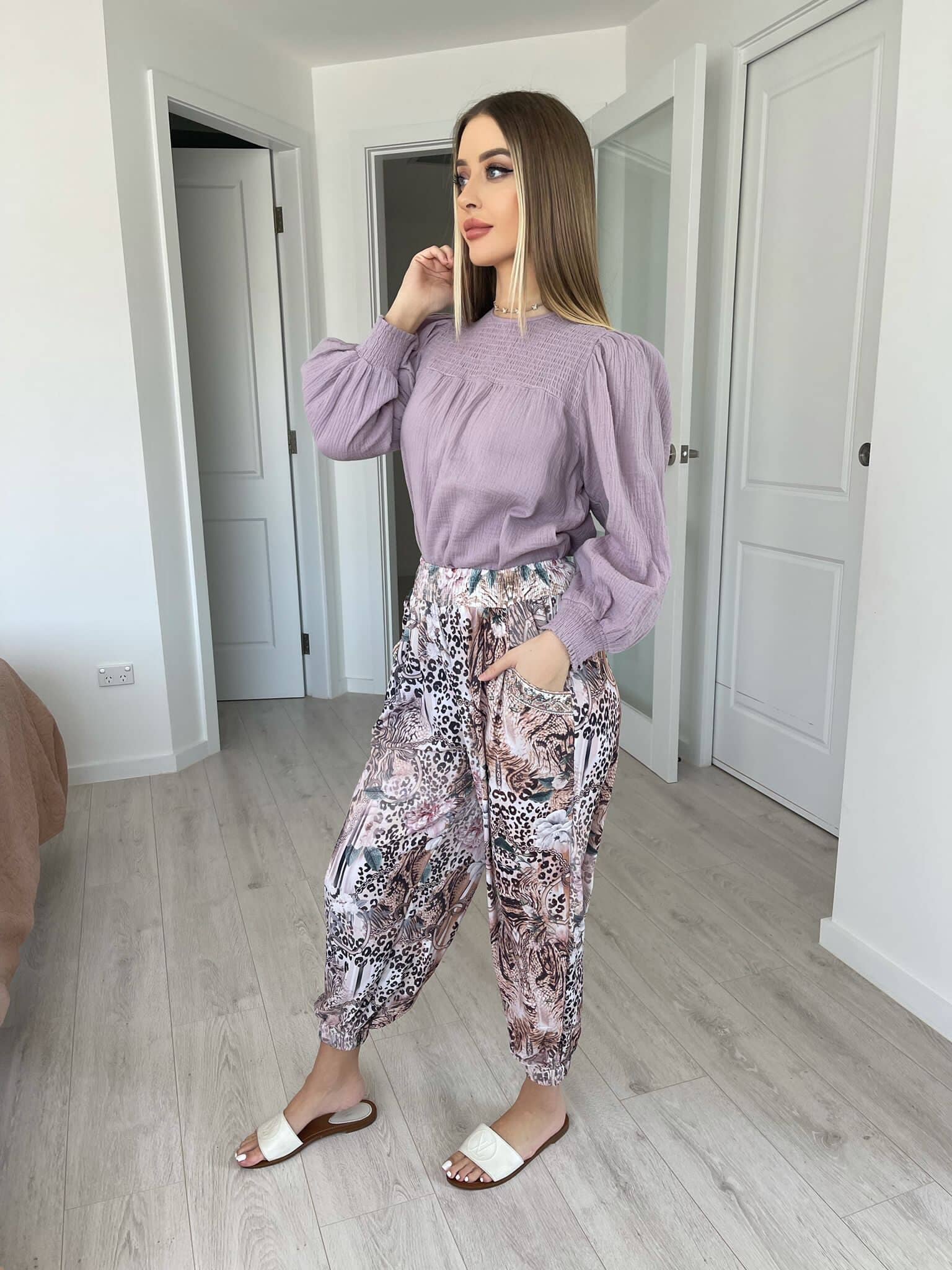 Lilac Safari Pants
