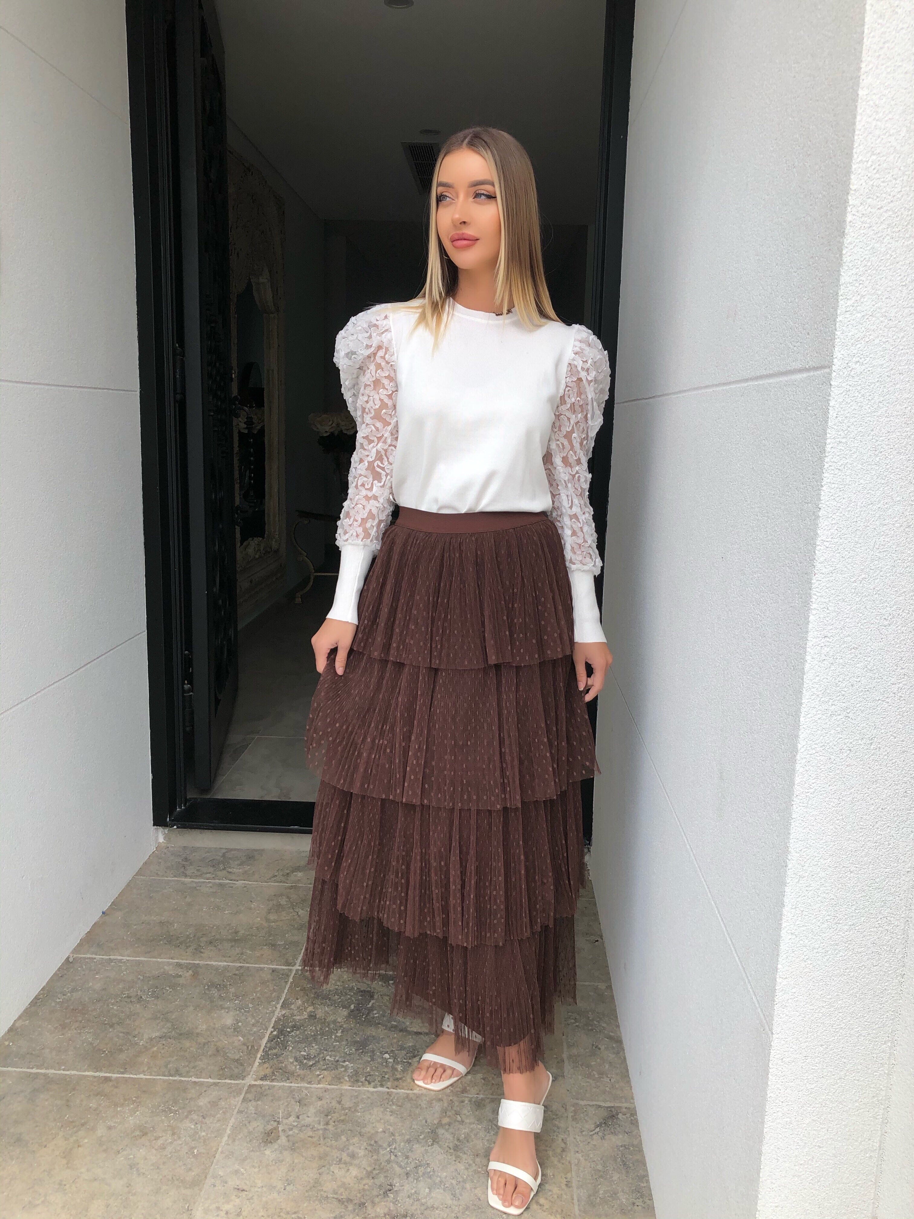 Polka Dot Ruffle Skirt