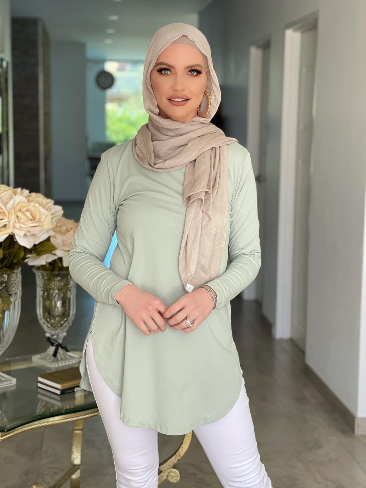 Midi Length Basic Cotton Top