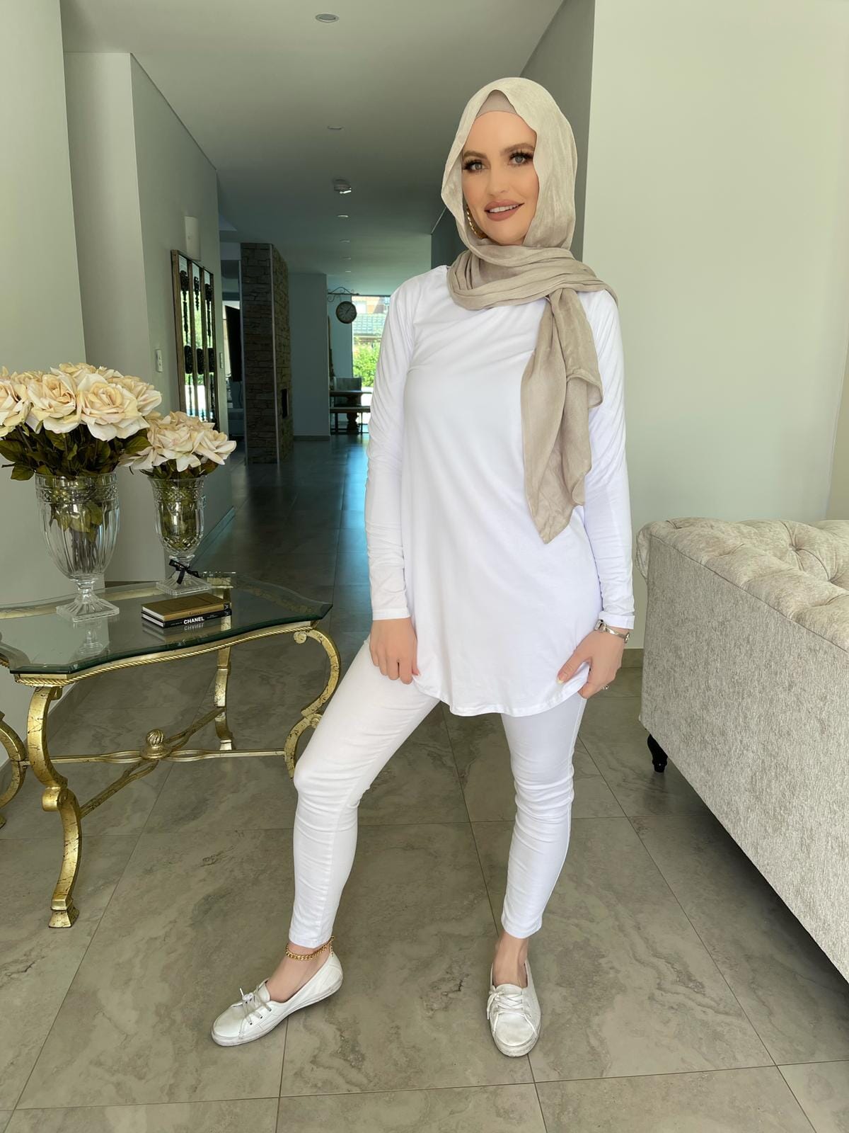 Midi Length Basic Cotton Top