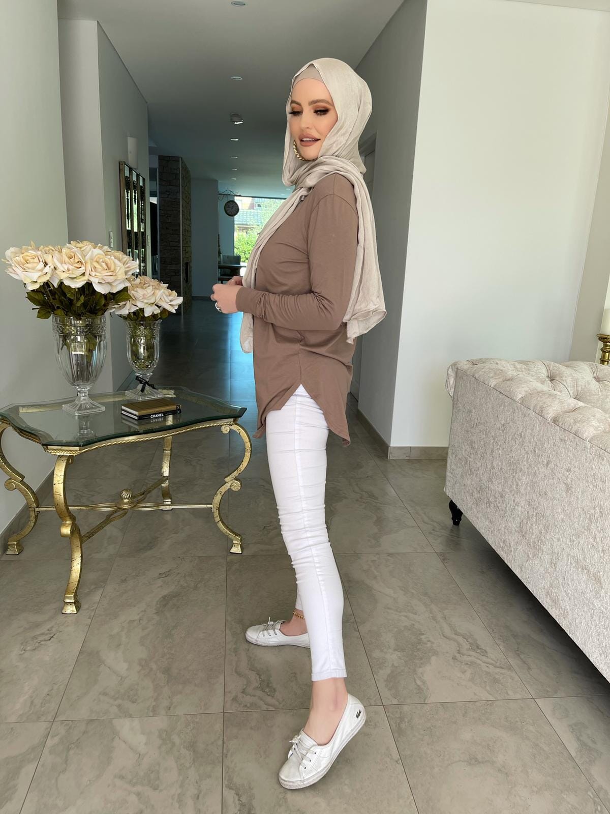Midi Length Basic Cotton Top