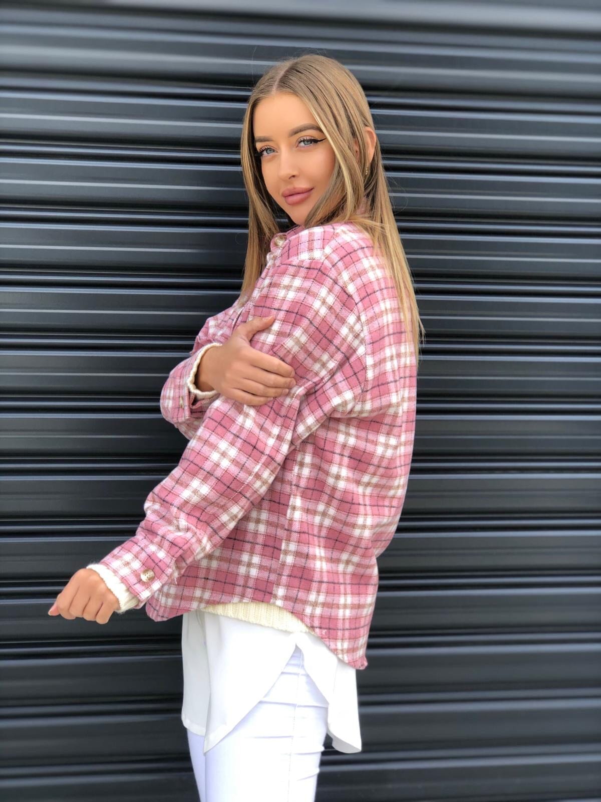 Pink Check Shirt