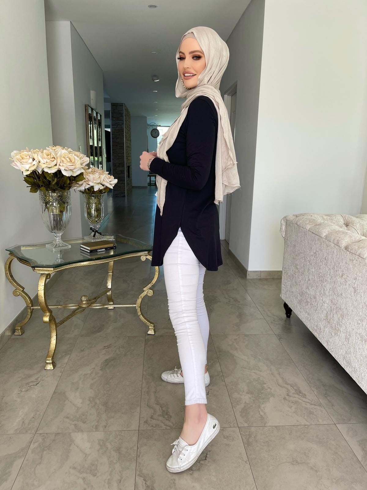 Midi Length Basic Cotton Top