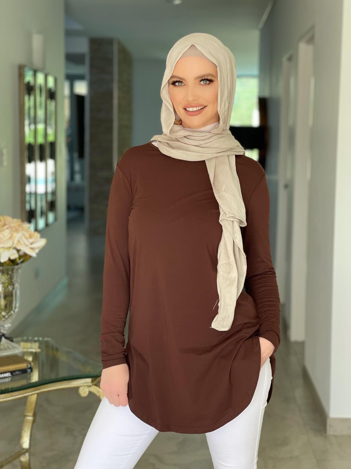 Midi Length Basic Cotton Top