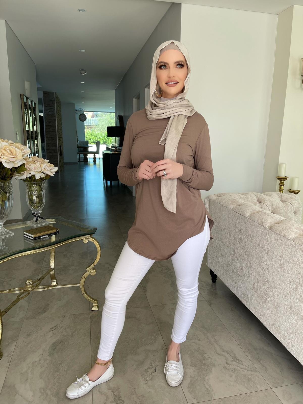 Midi Length Basic Cotton Top