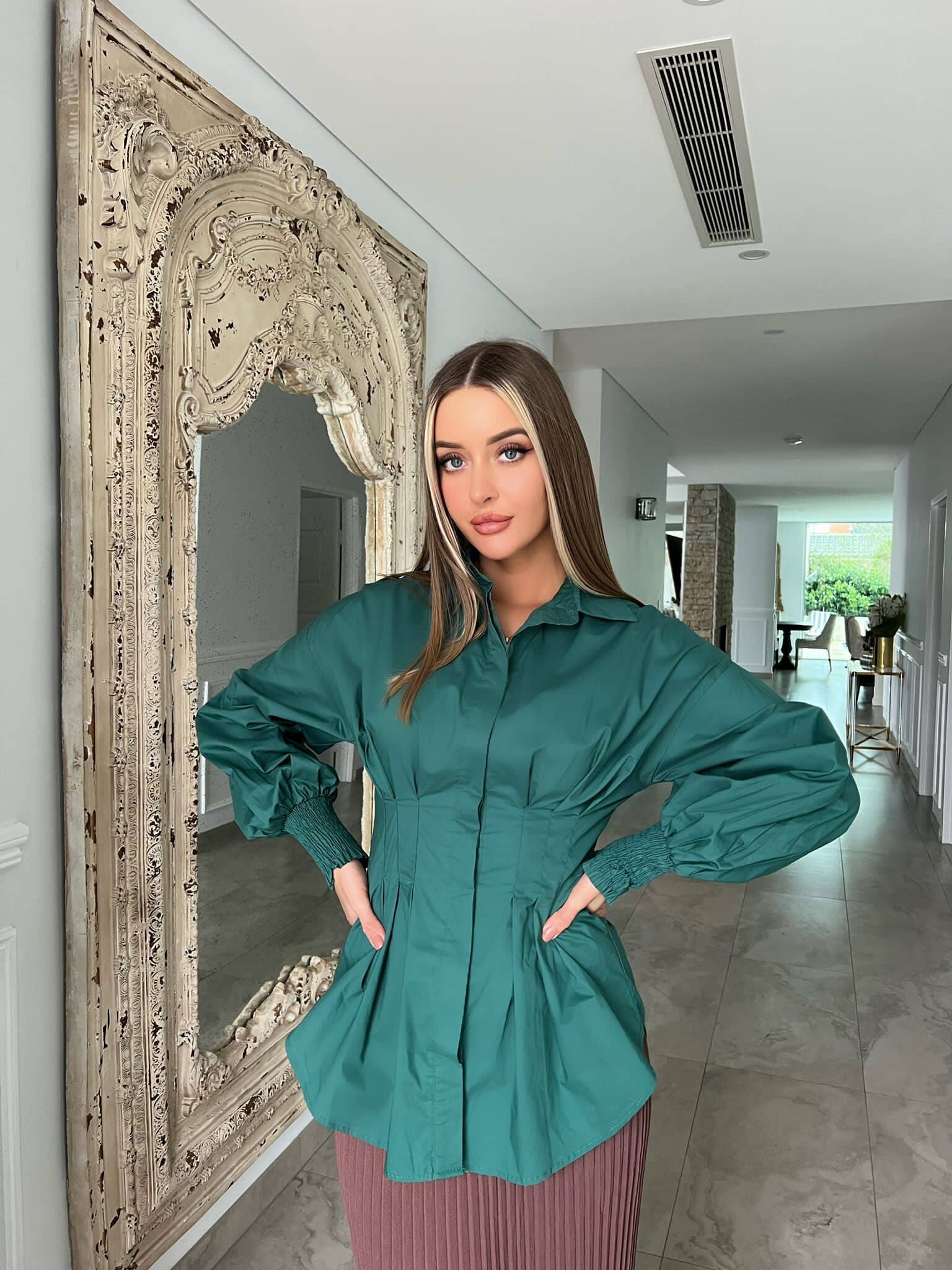 Ayda Gathered Blouse