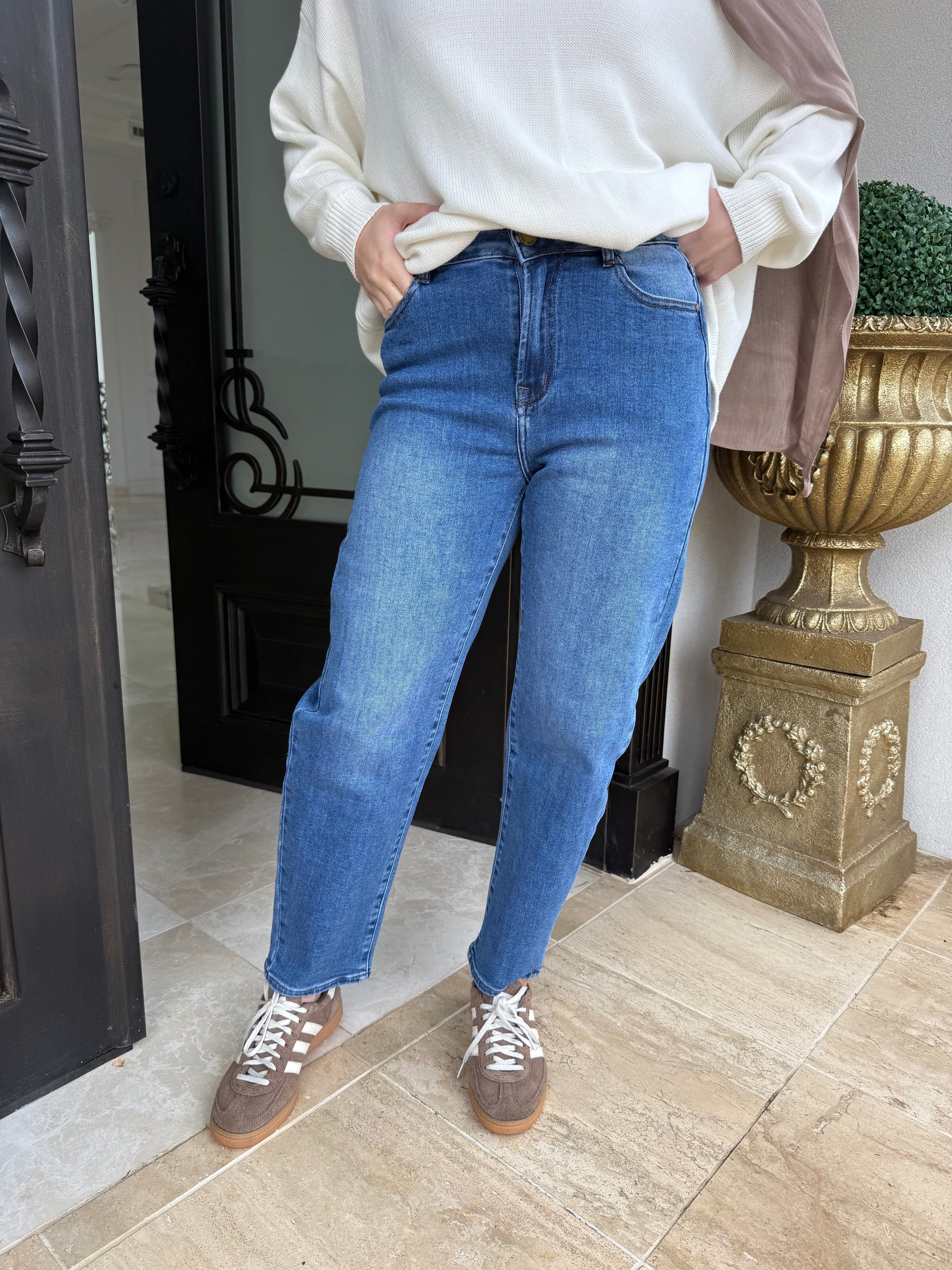 Blue Boyfriend Jeans