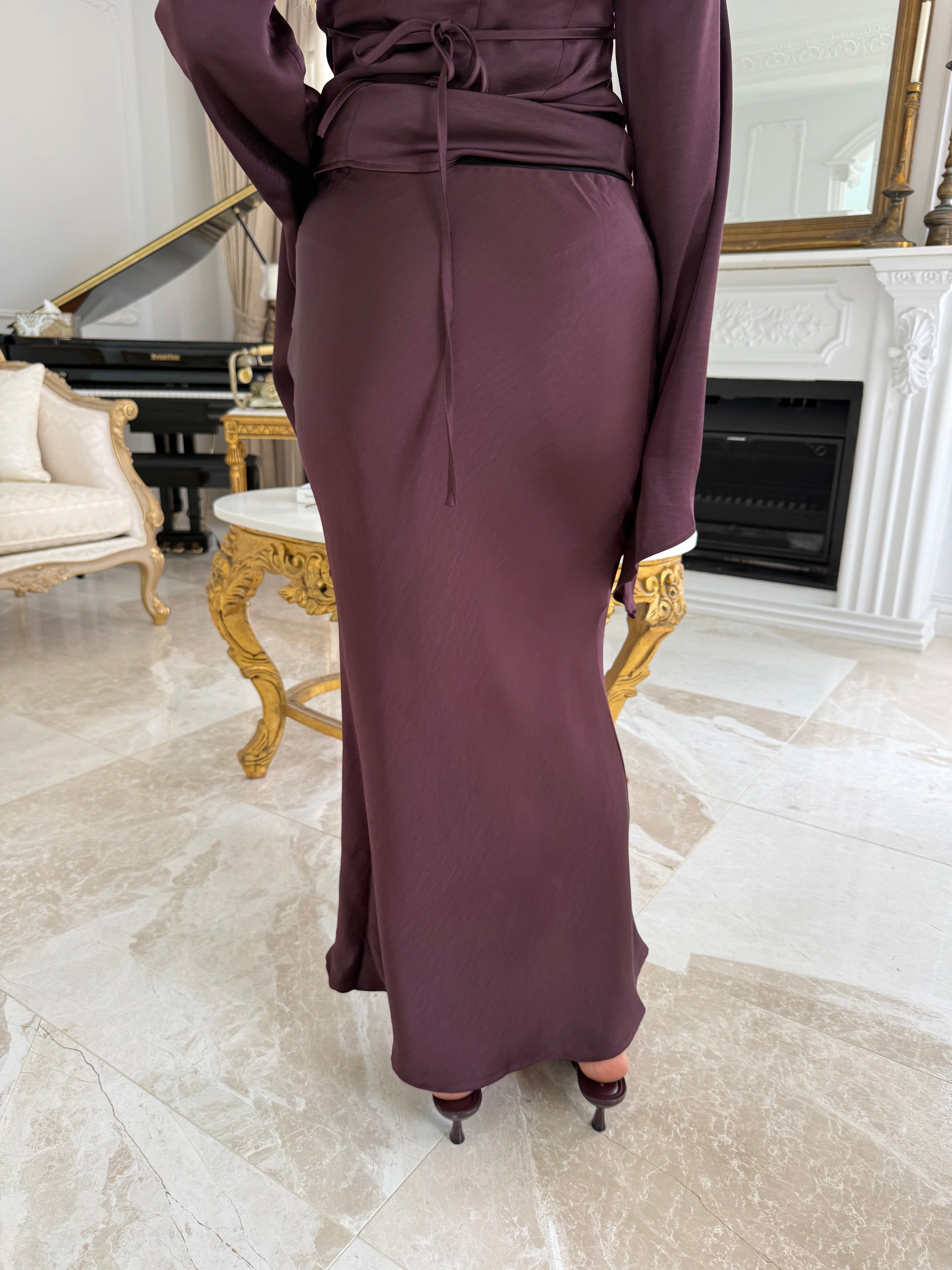 Layali Satin Bell Sleeve Set
