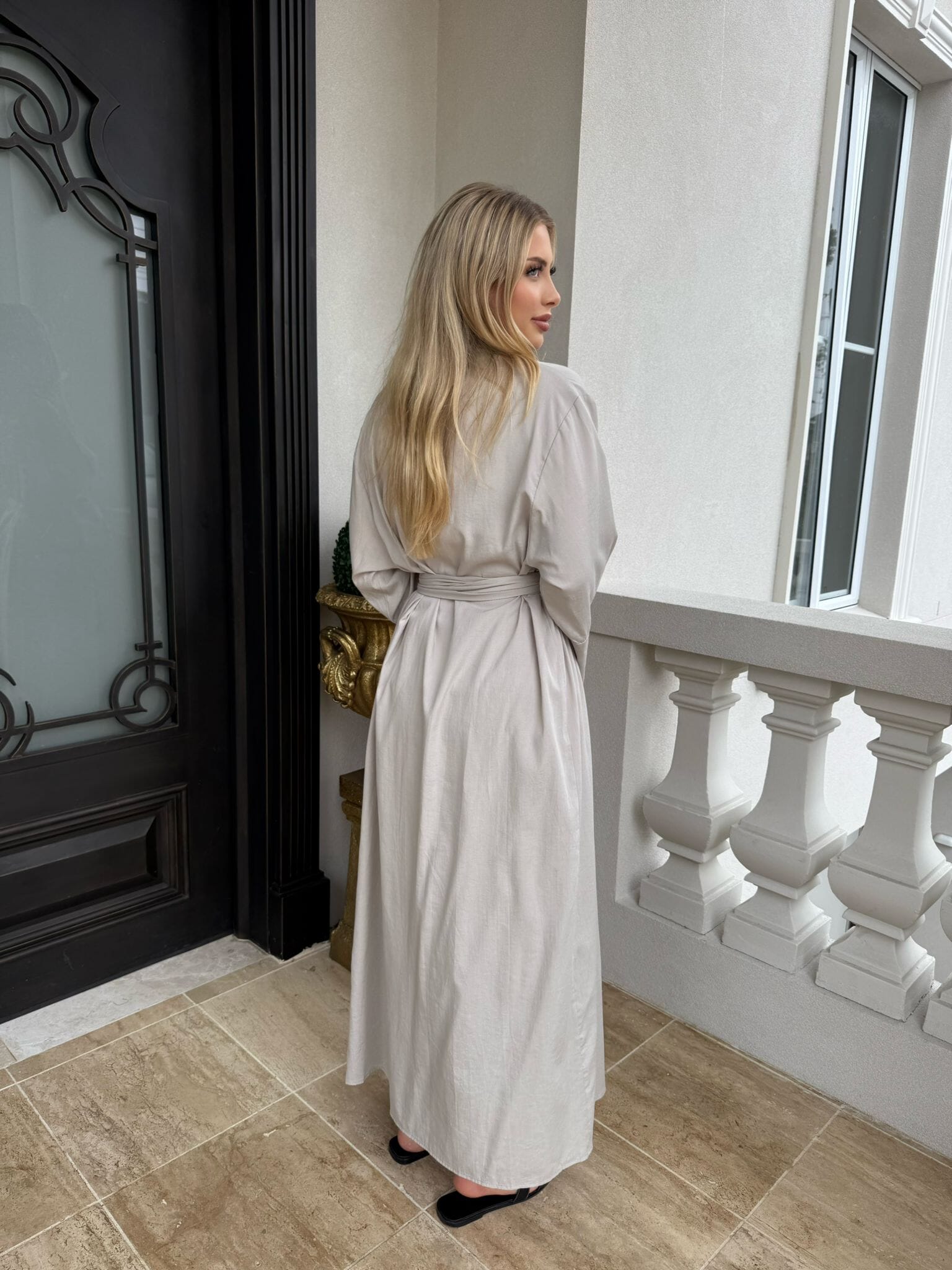 Linen Abaya Set