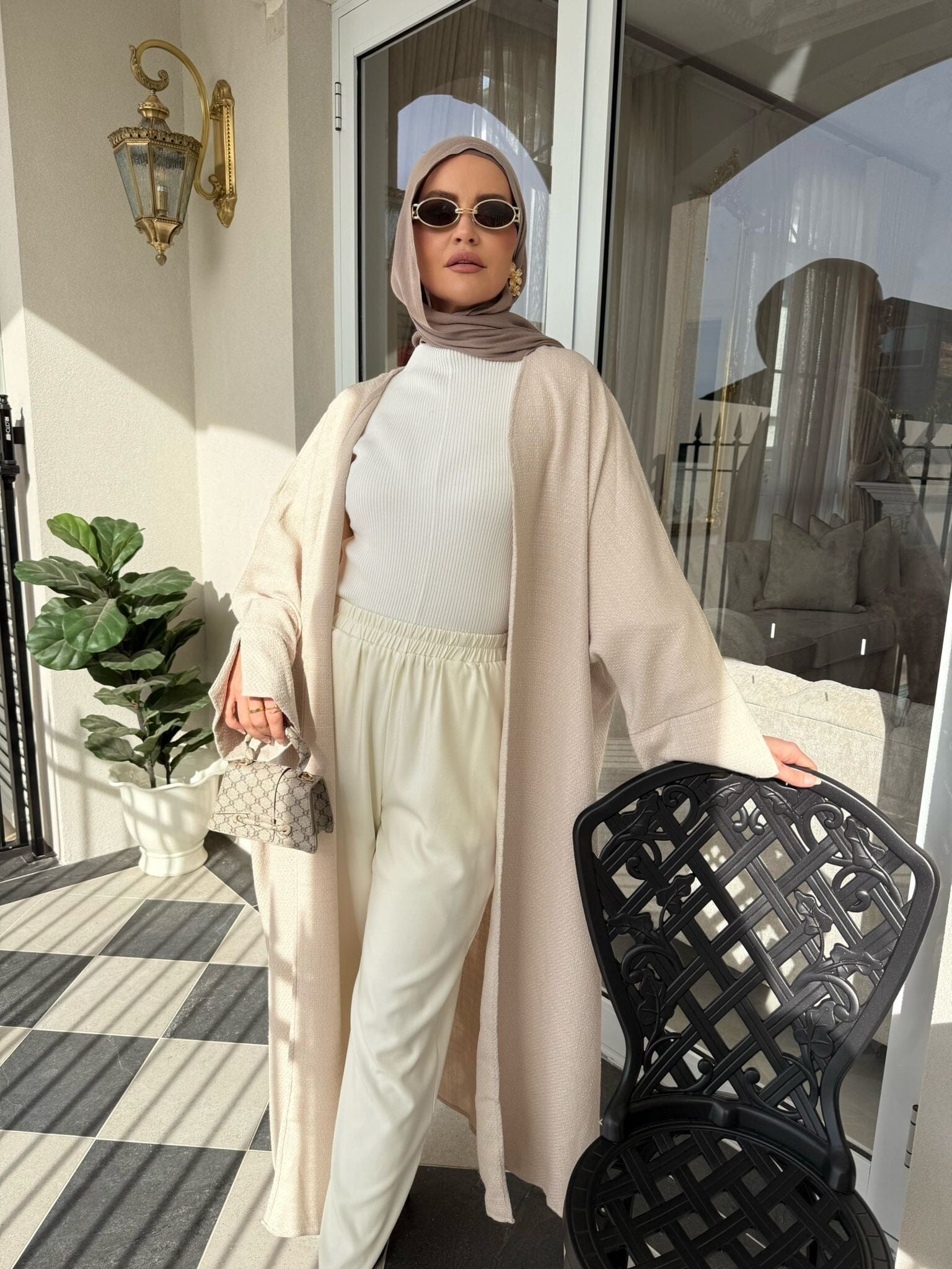 Tweed Abaya Kimono
