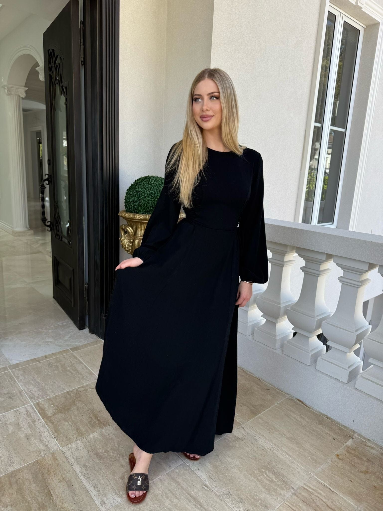 Side Linen Dress