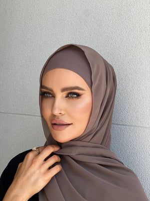 Latte Chiffon Hijab Set