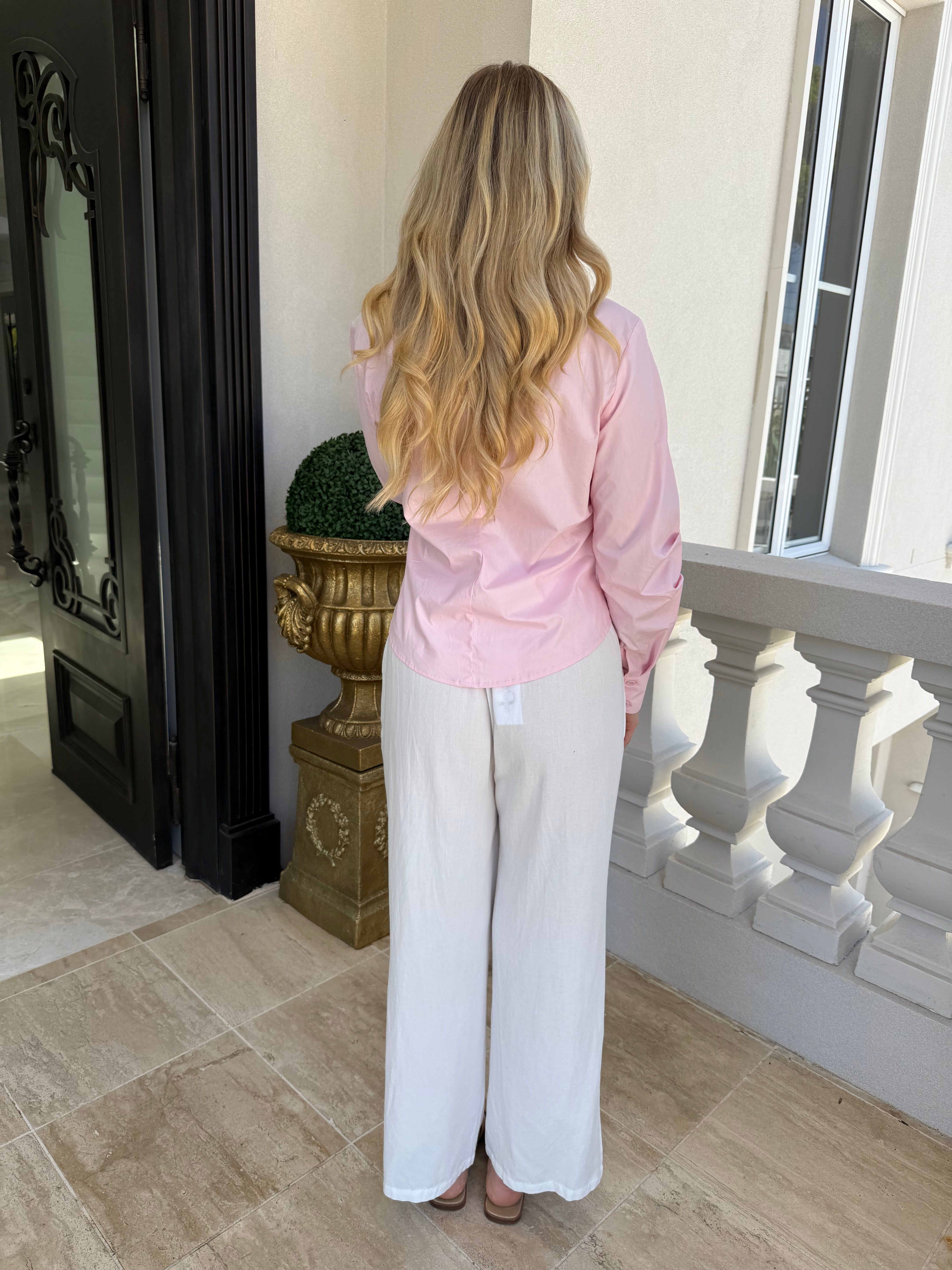 Gathered Button Shirt