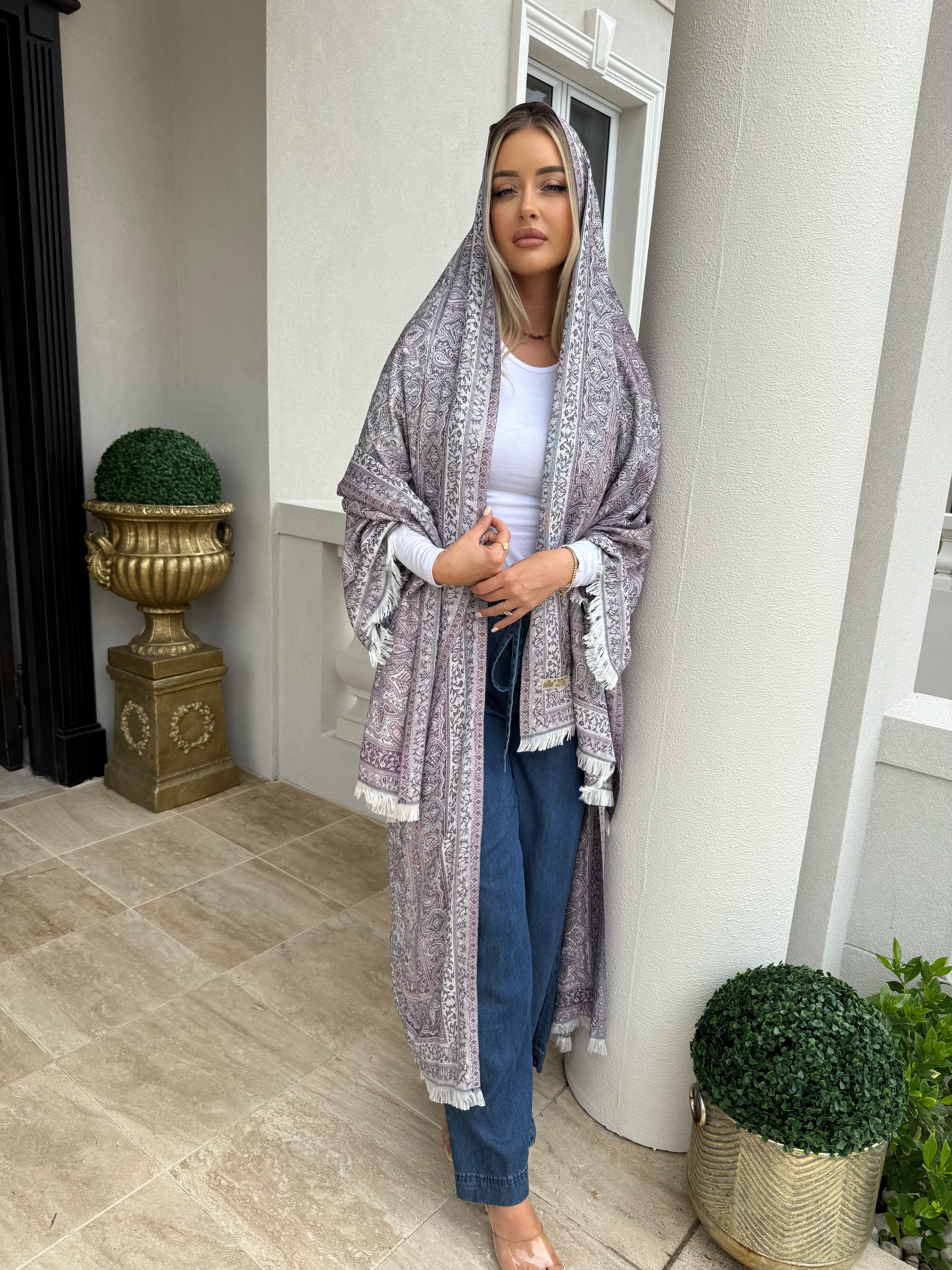 Lilac Pashmina Set
