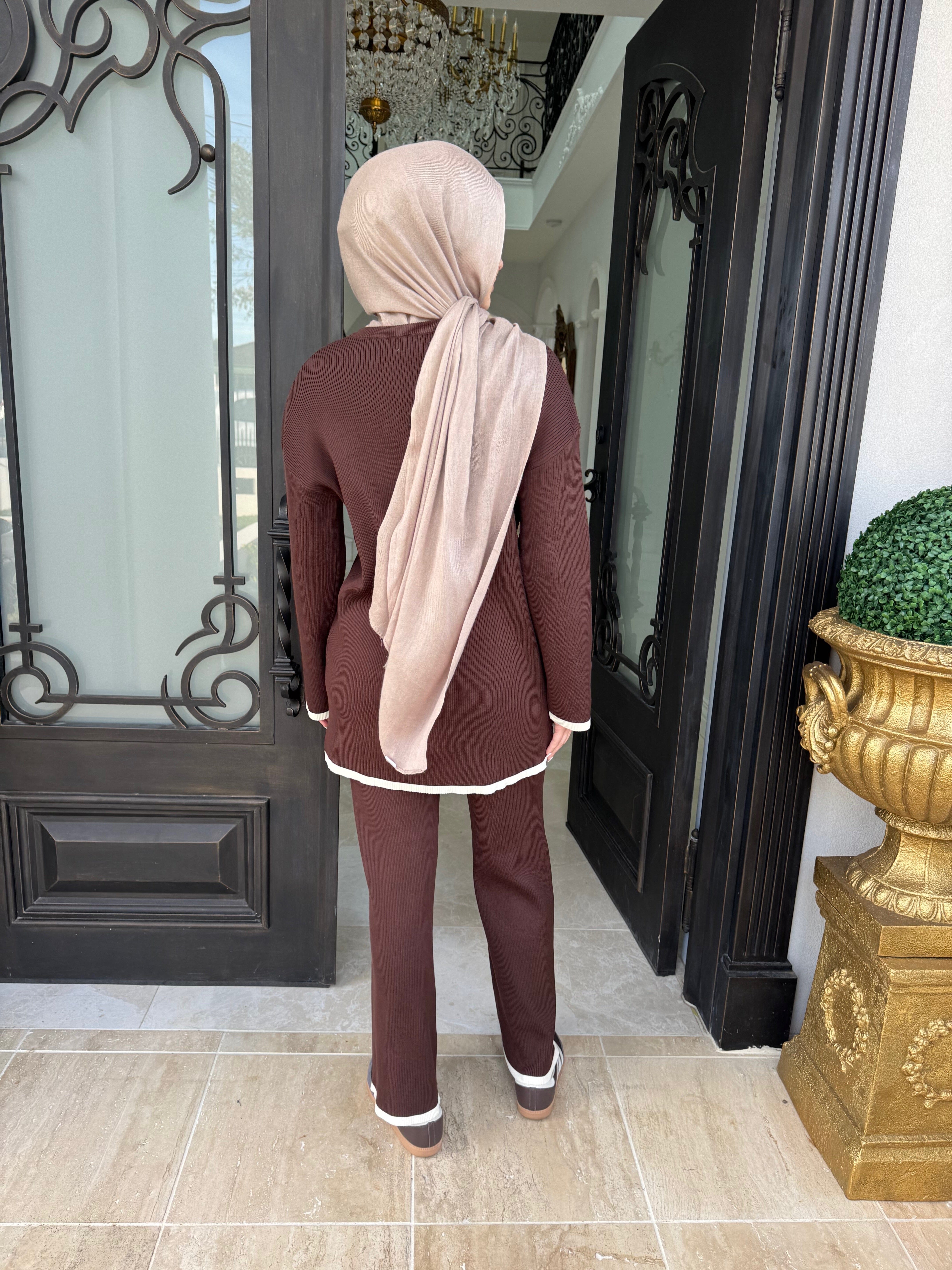 Trimmed Knit Set