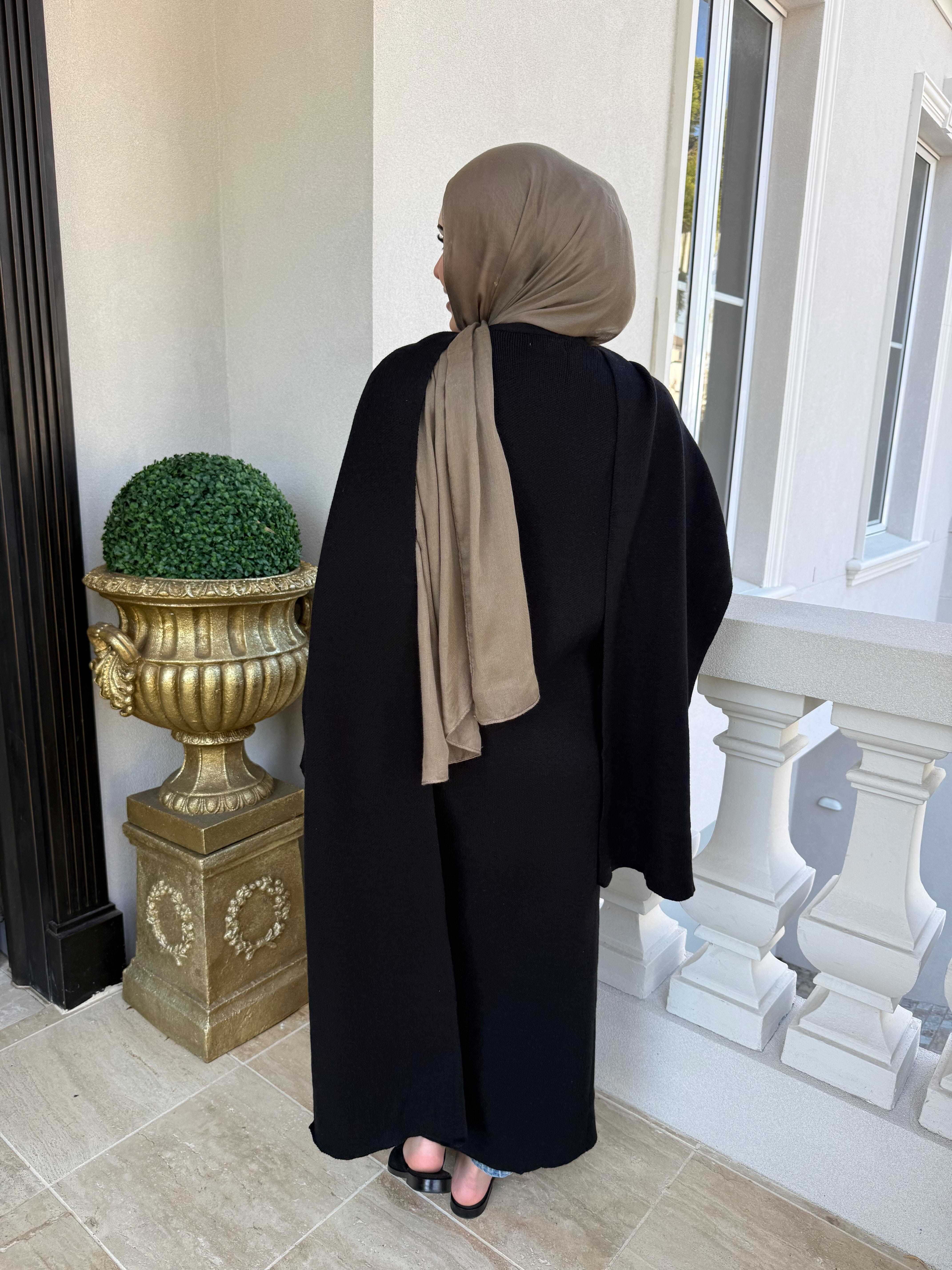 Shawl Knit Abaya