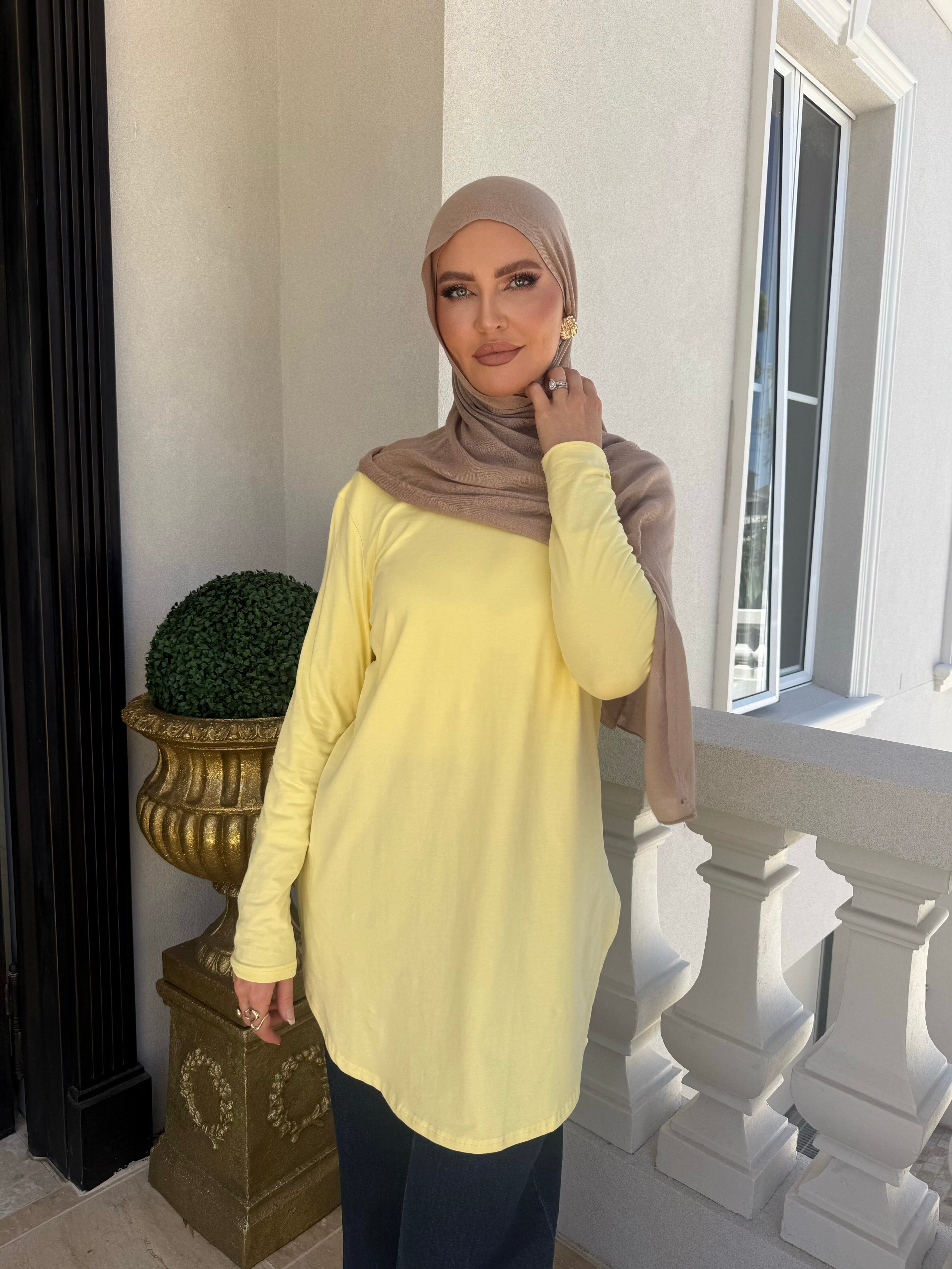 Midi Length Basic Cotton Top