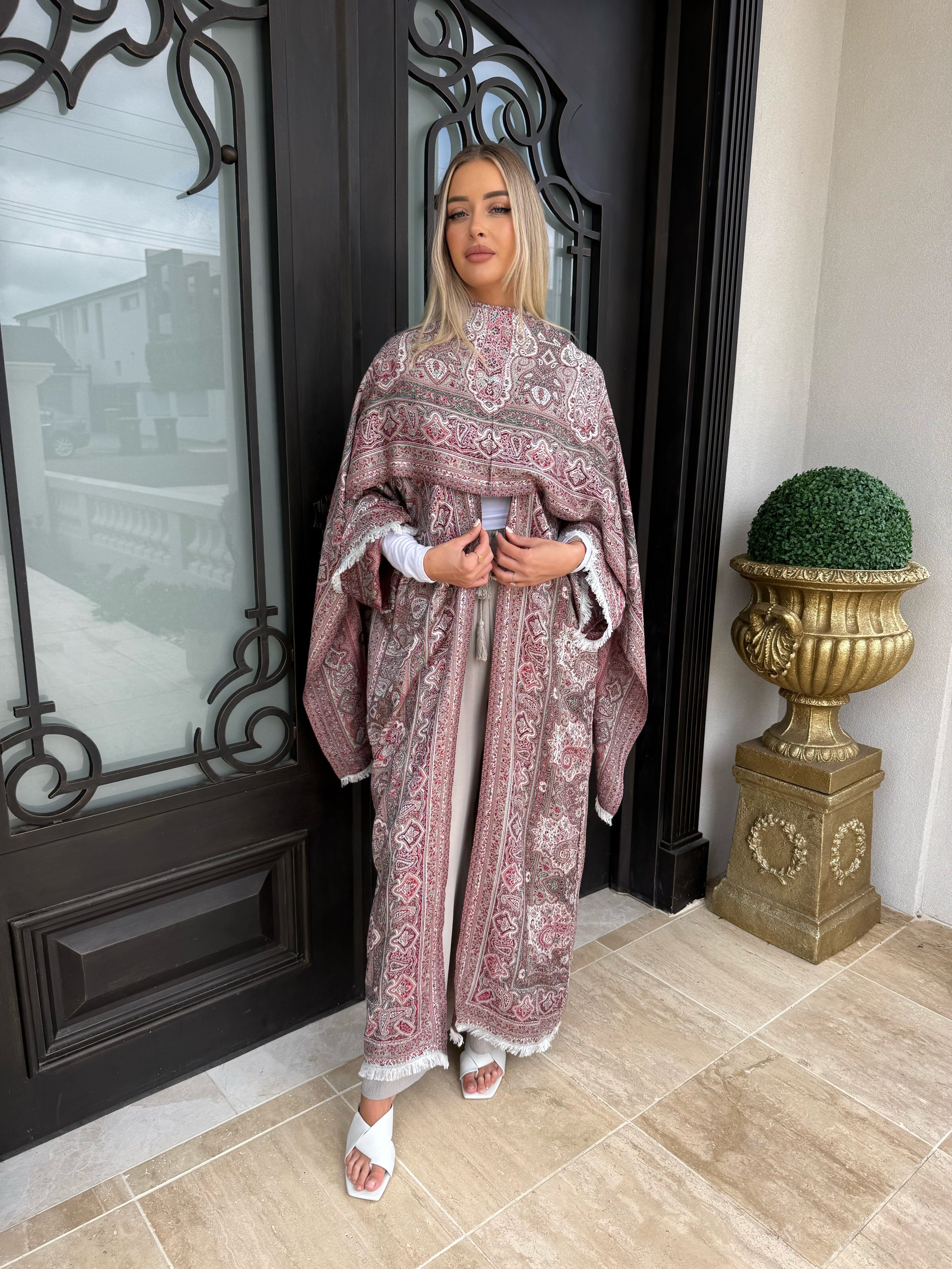 Plum Pashmina Set