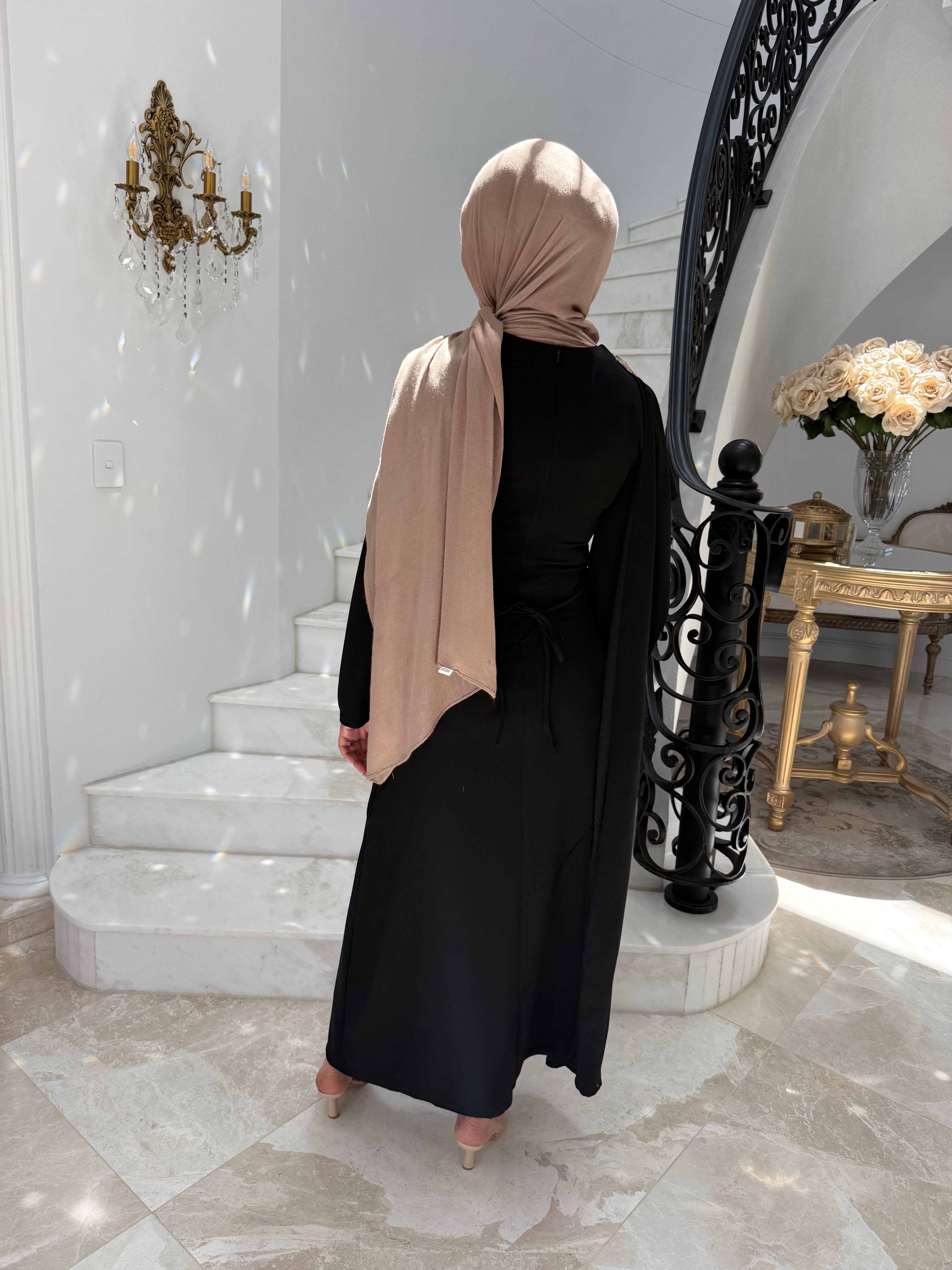 Drape Brooch Dress