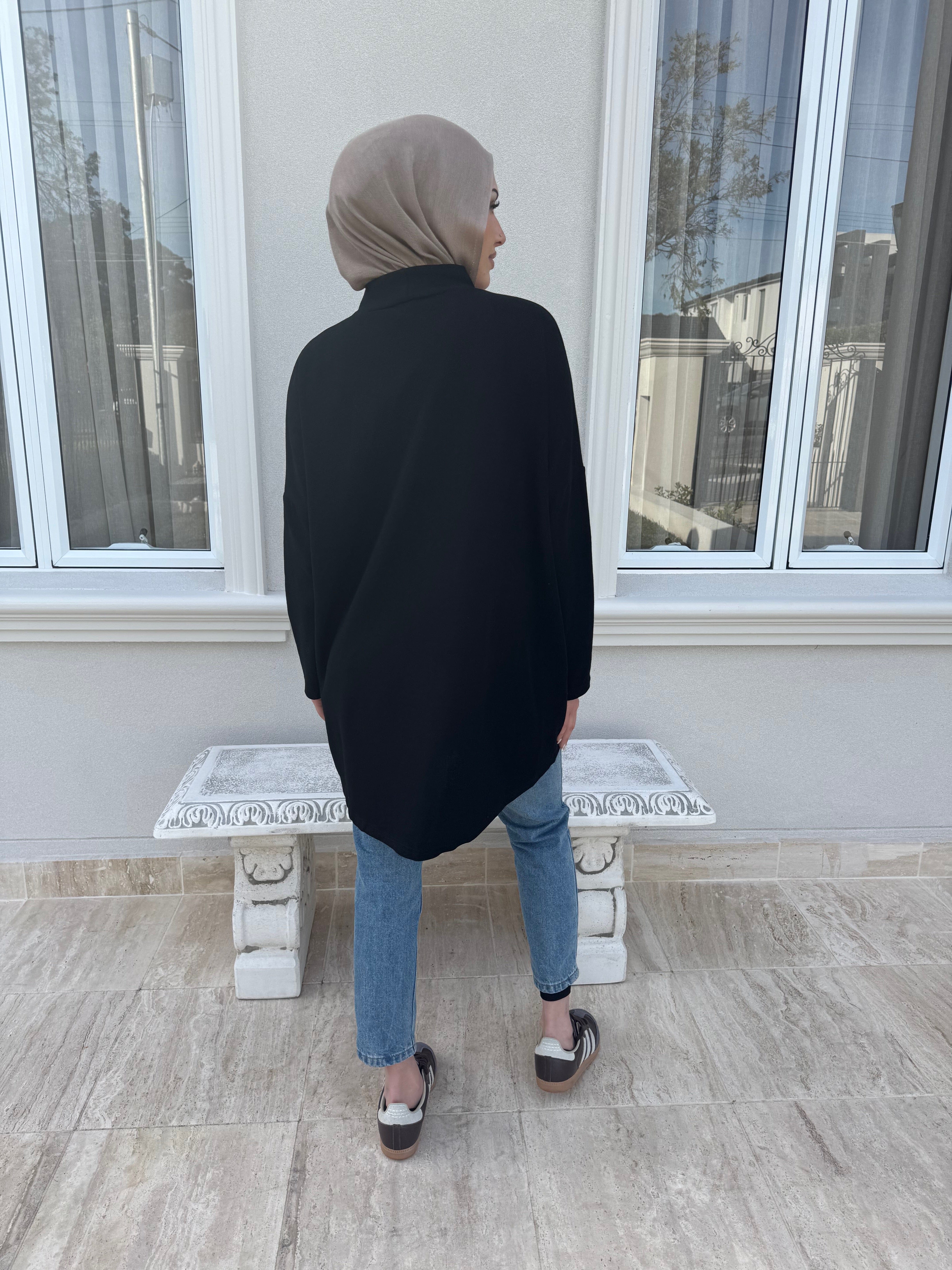 Ribbed High low jumper