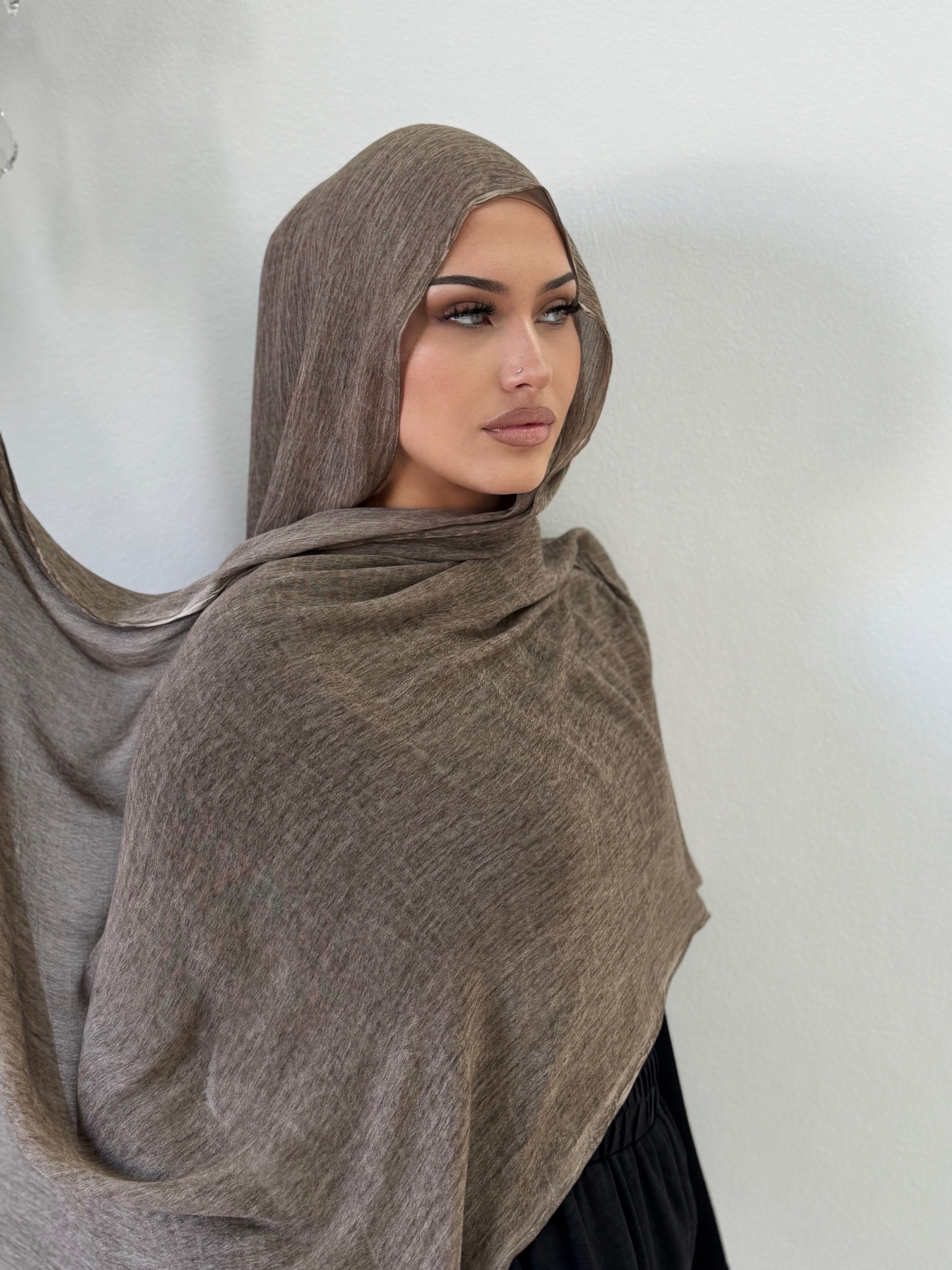 Rust Pleated Hijab