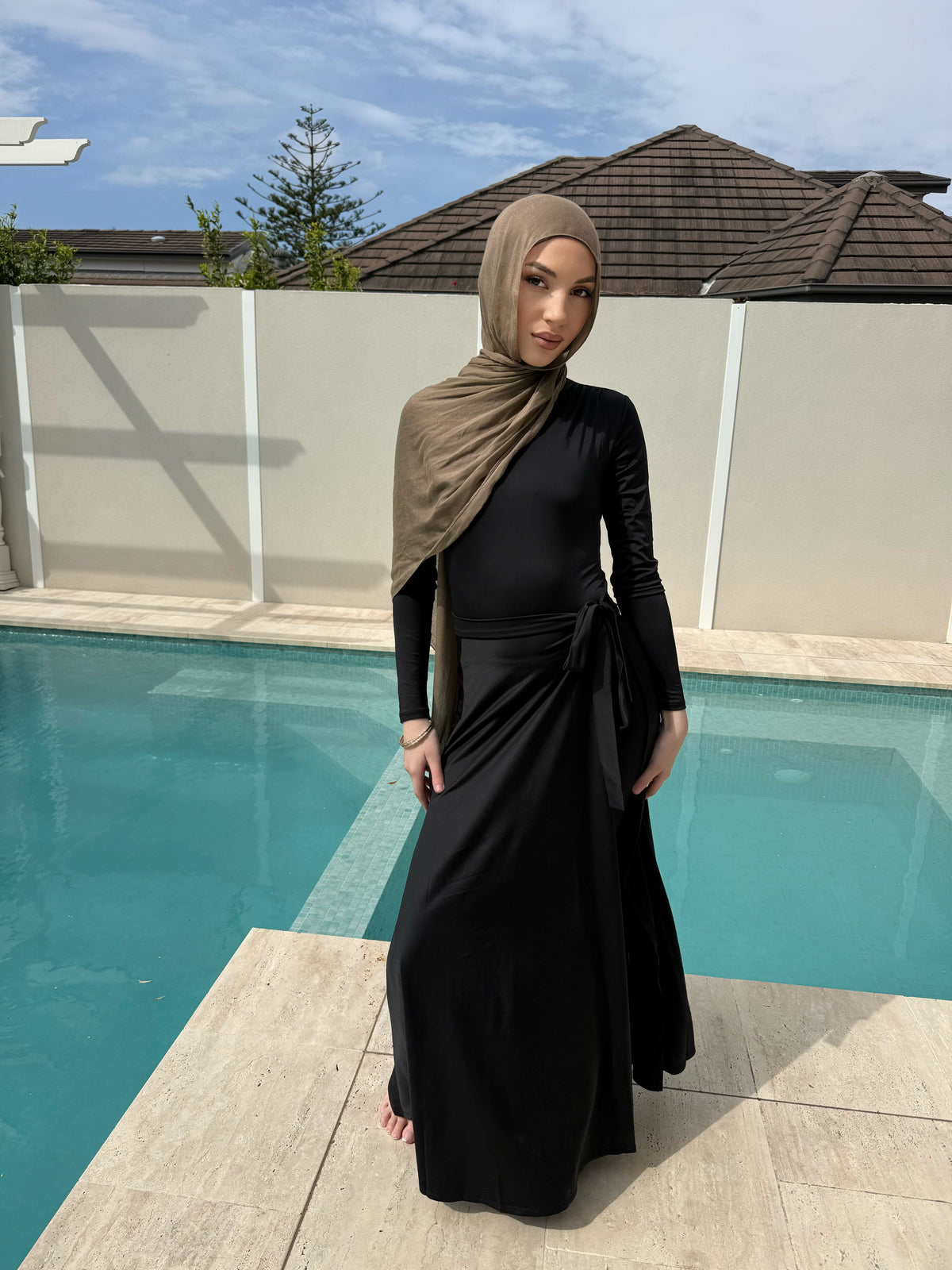 Black Wrap Swim Sarong 71868