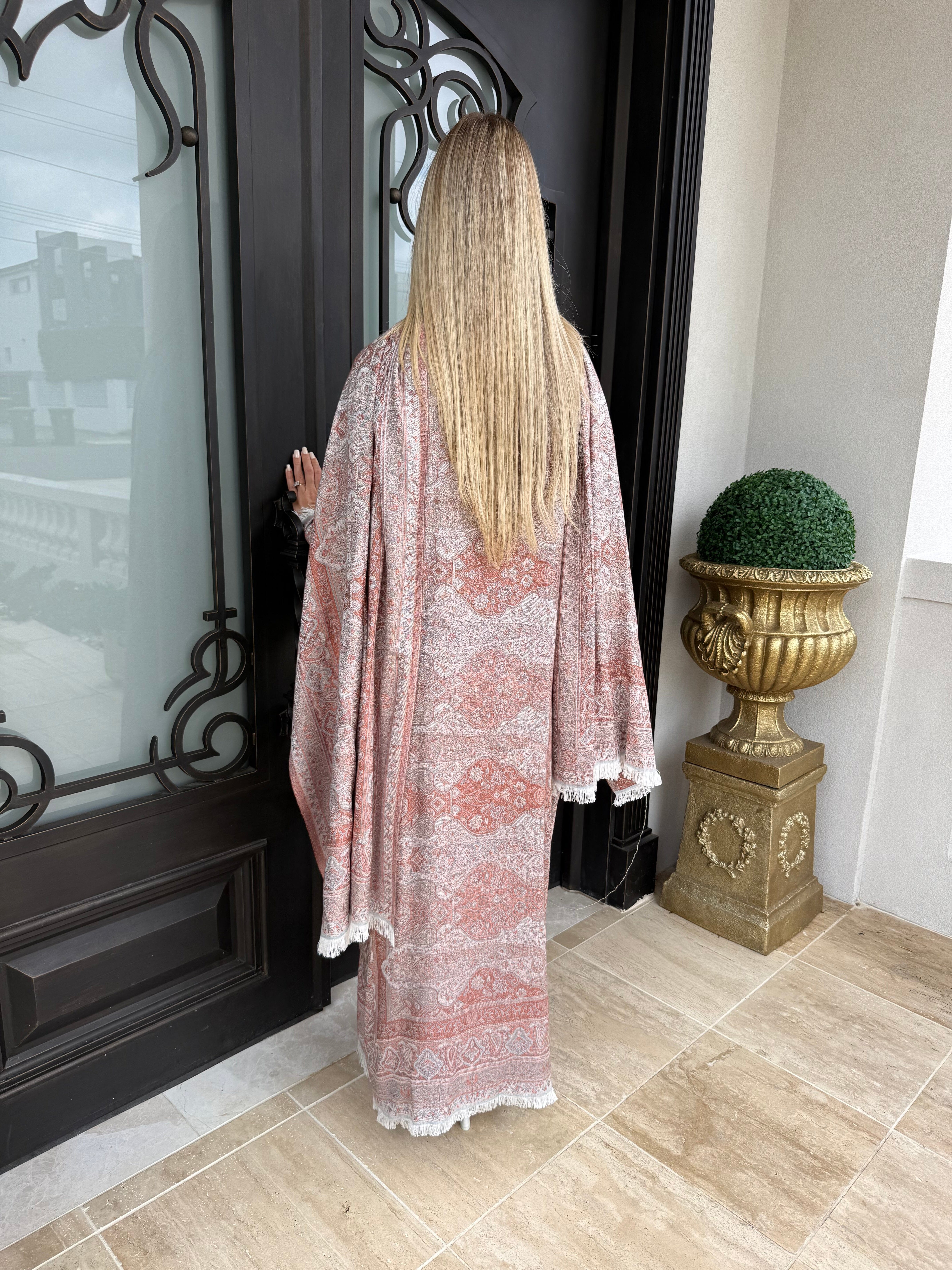 Peach Pashmina Set