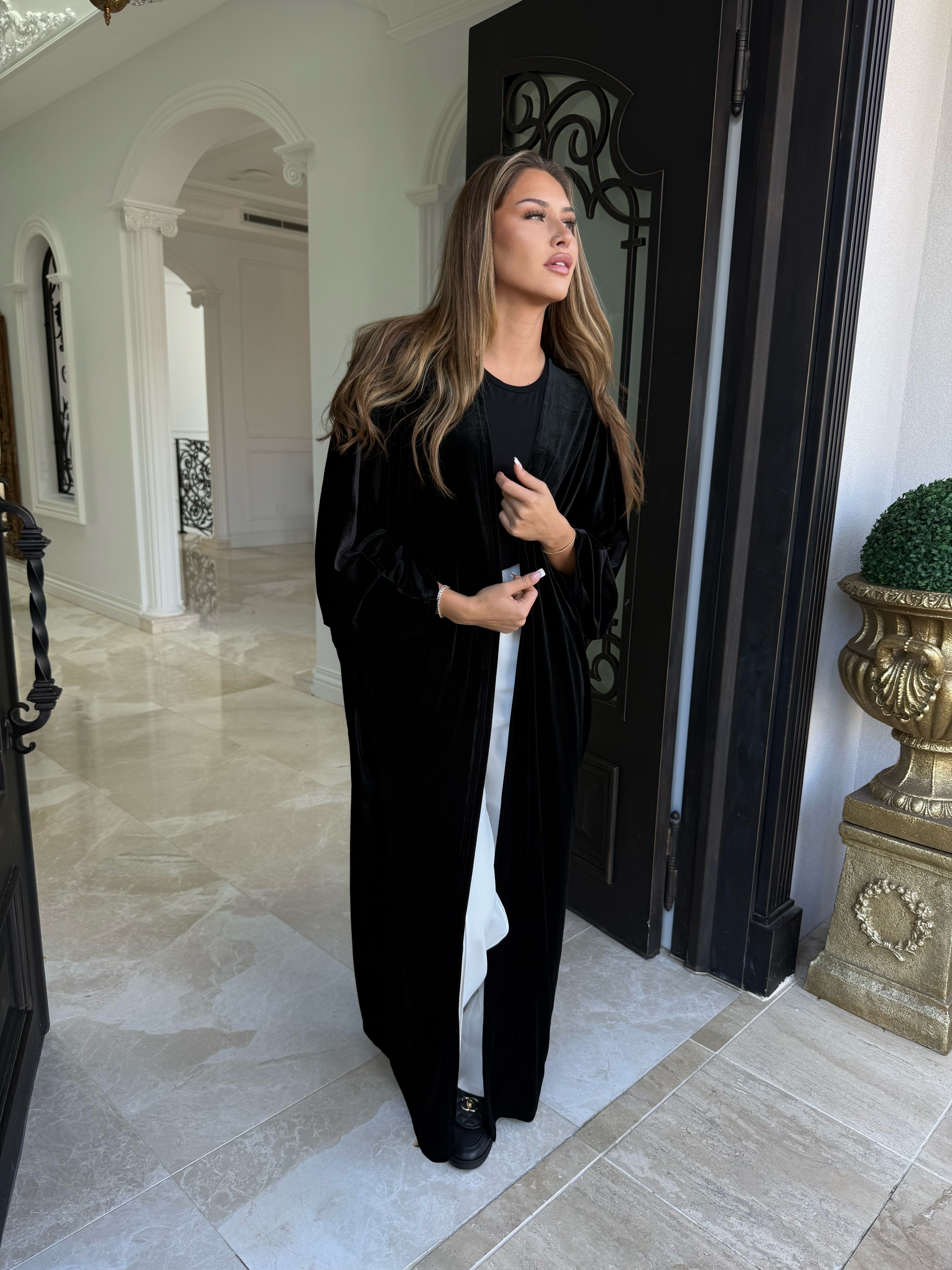 Velvet Open Abaya