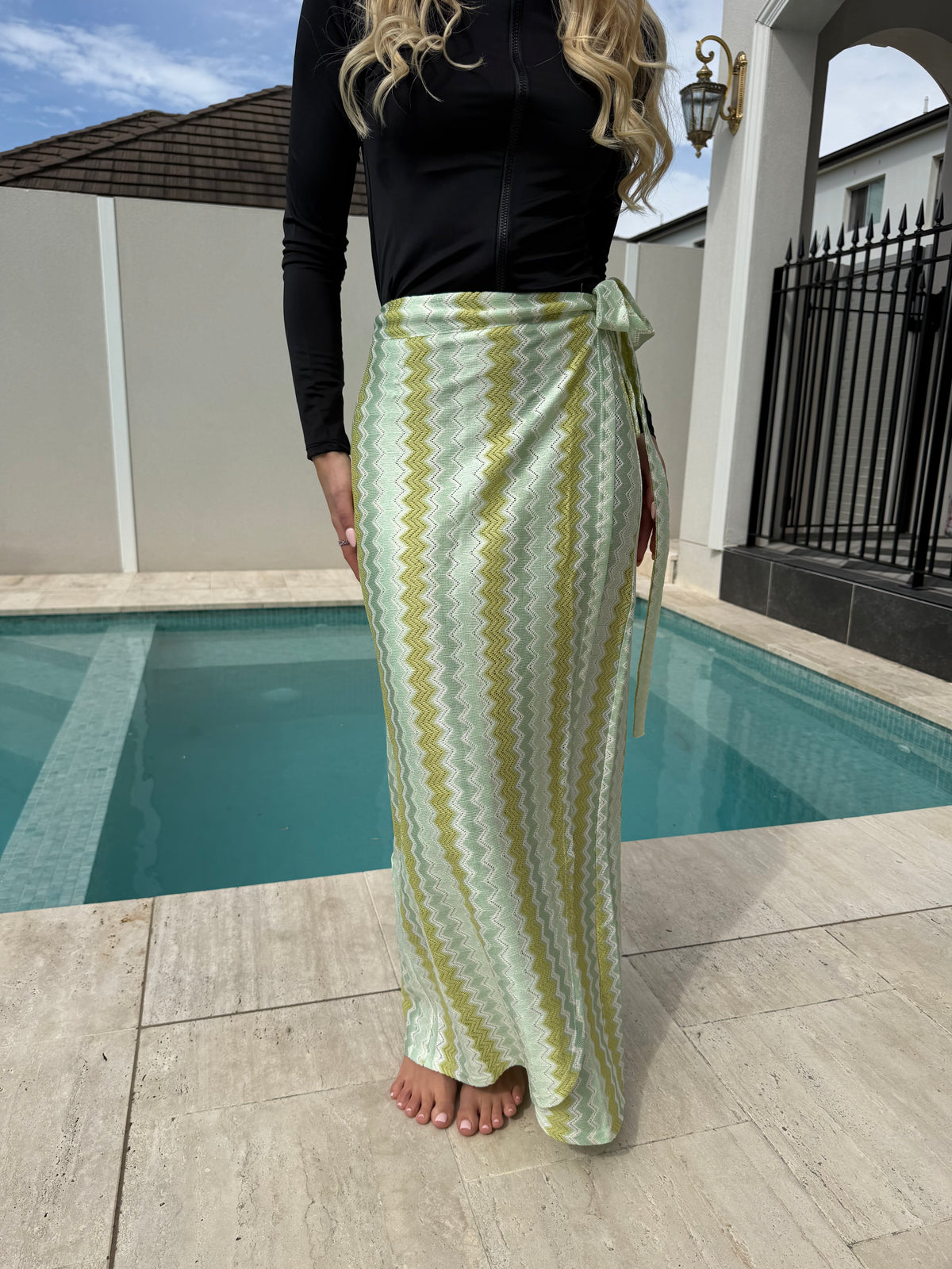 Crochet Lime Wrap Sarong