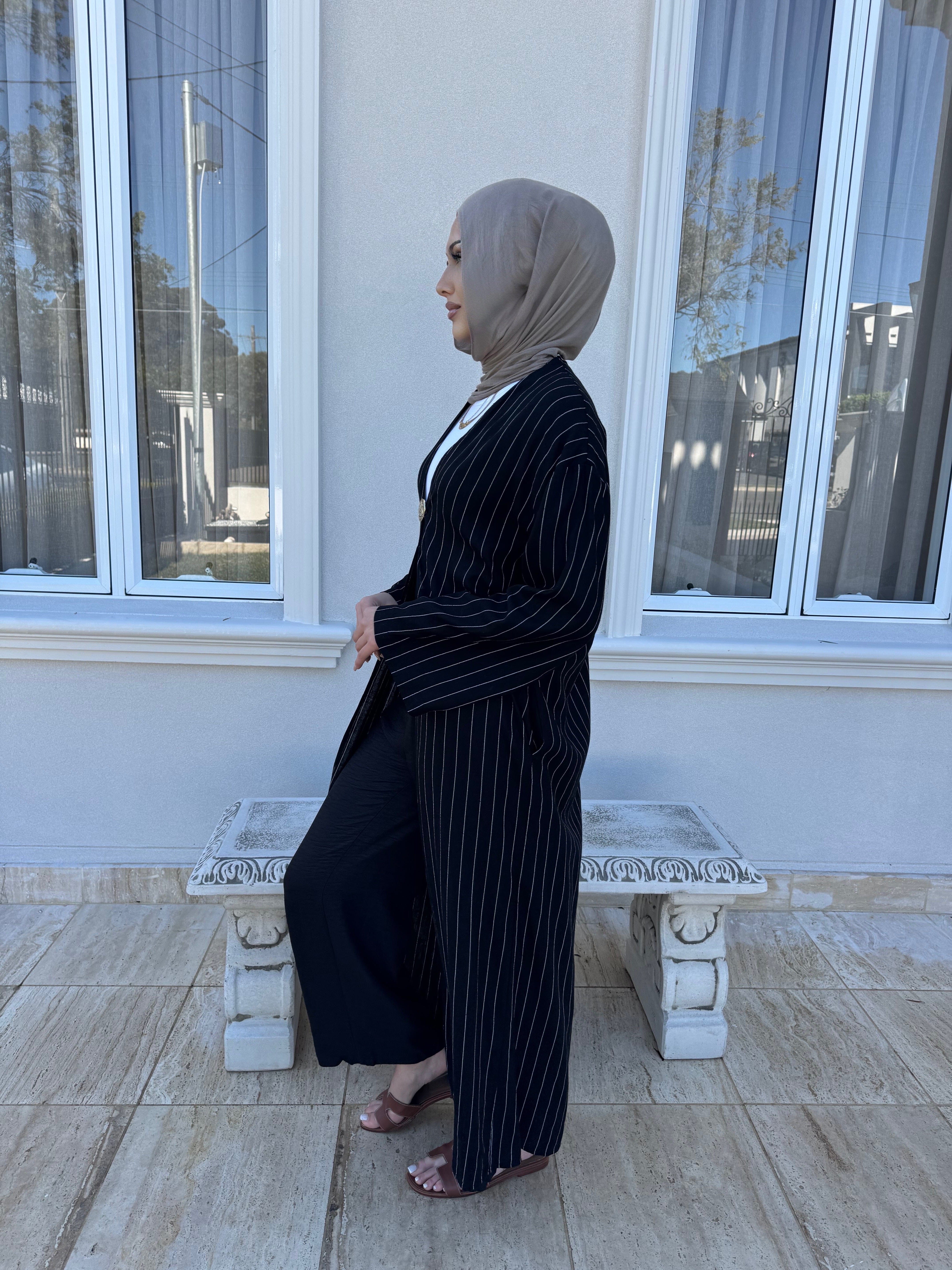 Stripe Linen Kimono