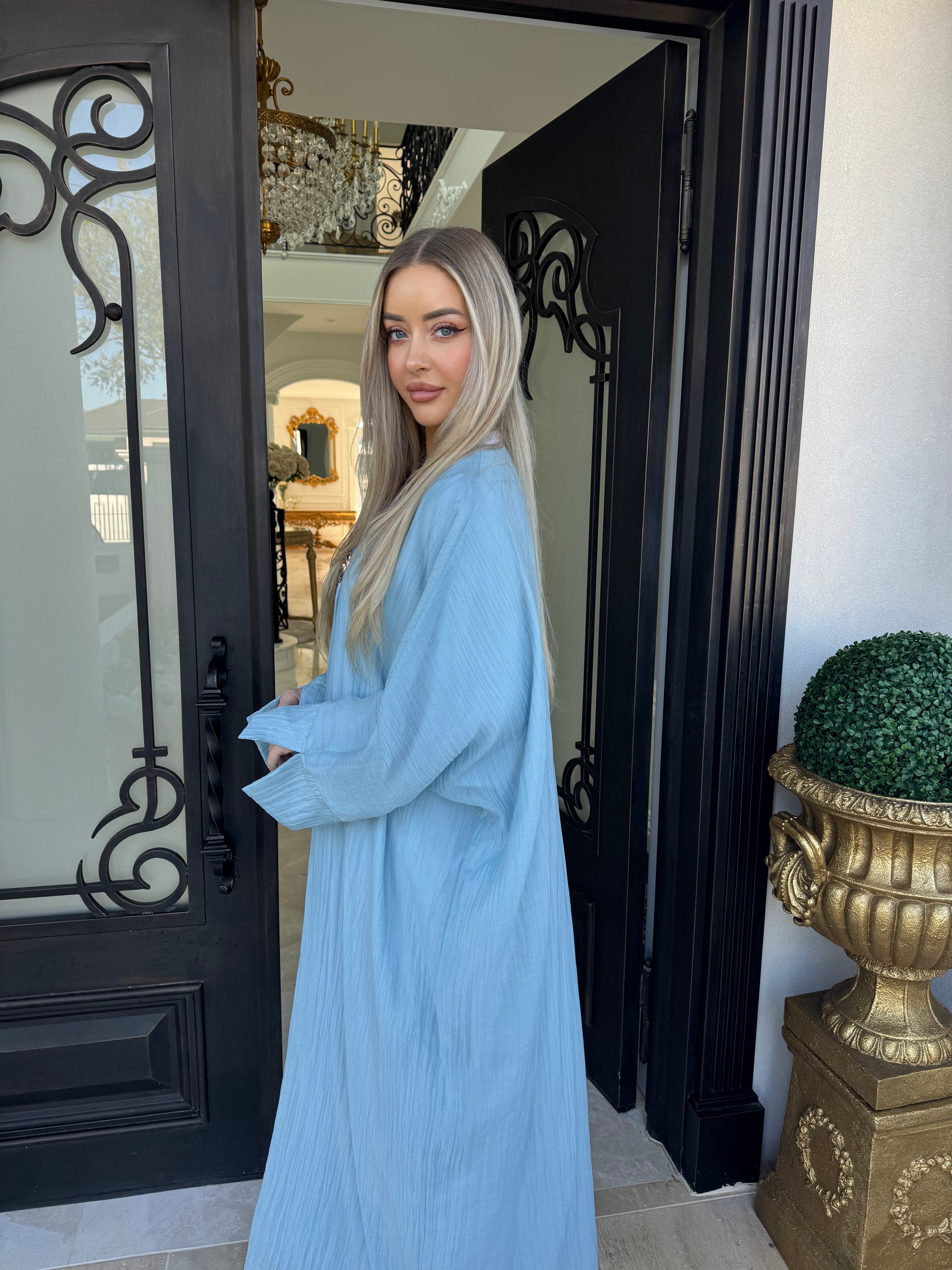 Crinkle Open Abaya