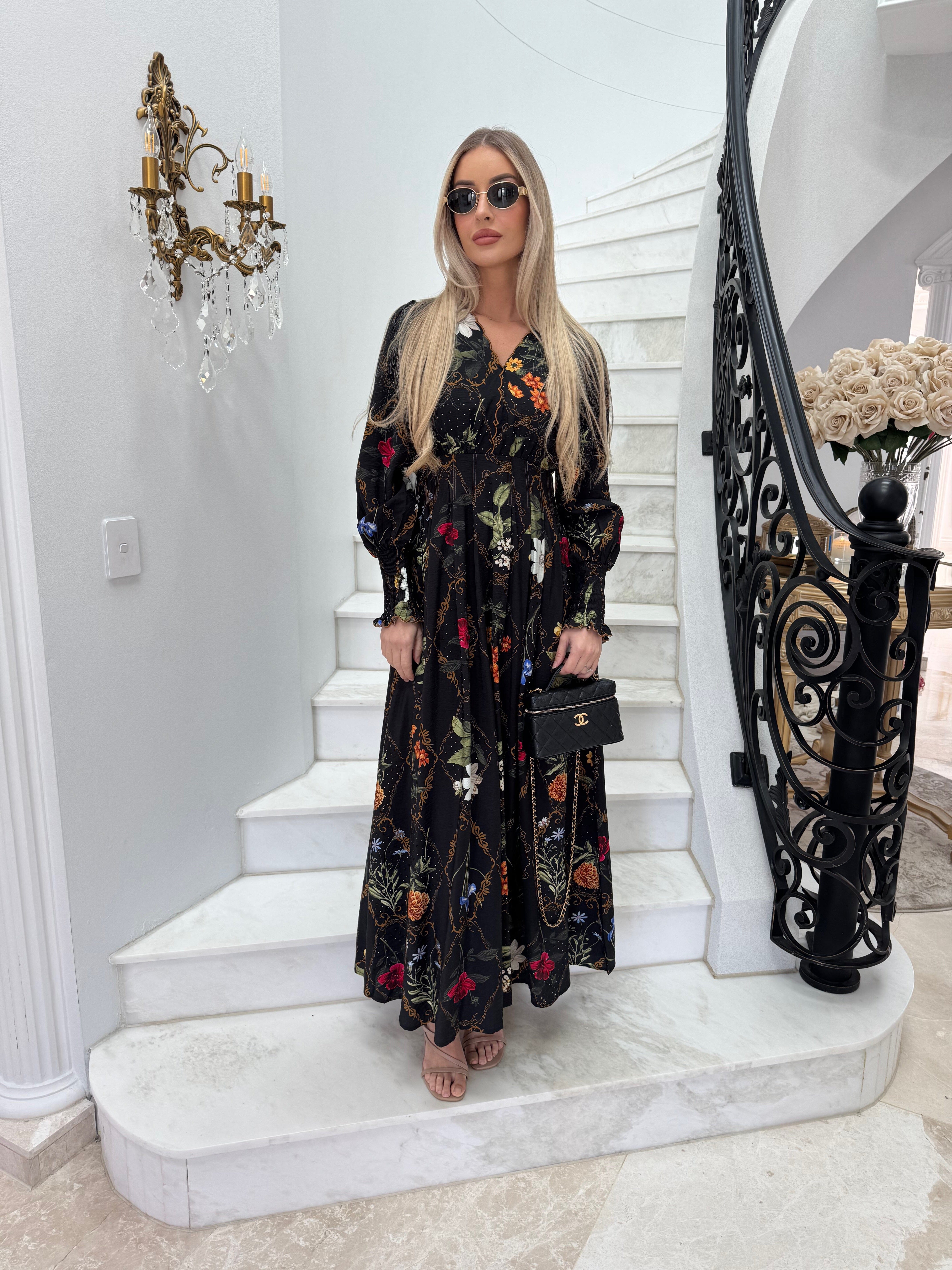 Midnight Floral Dress