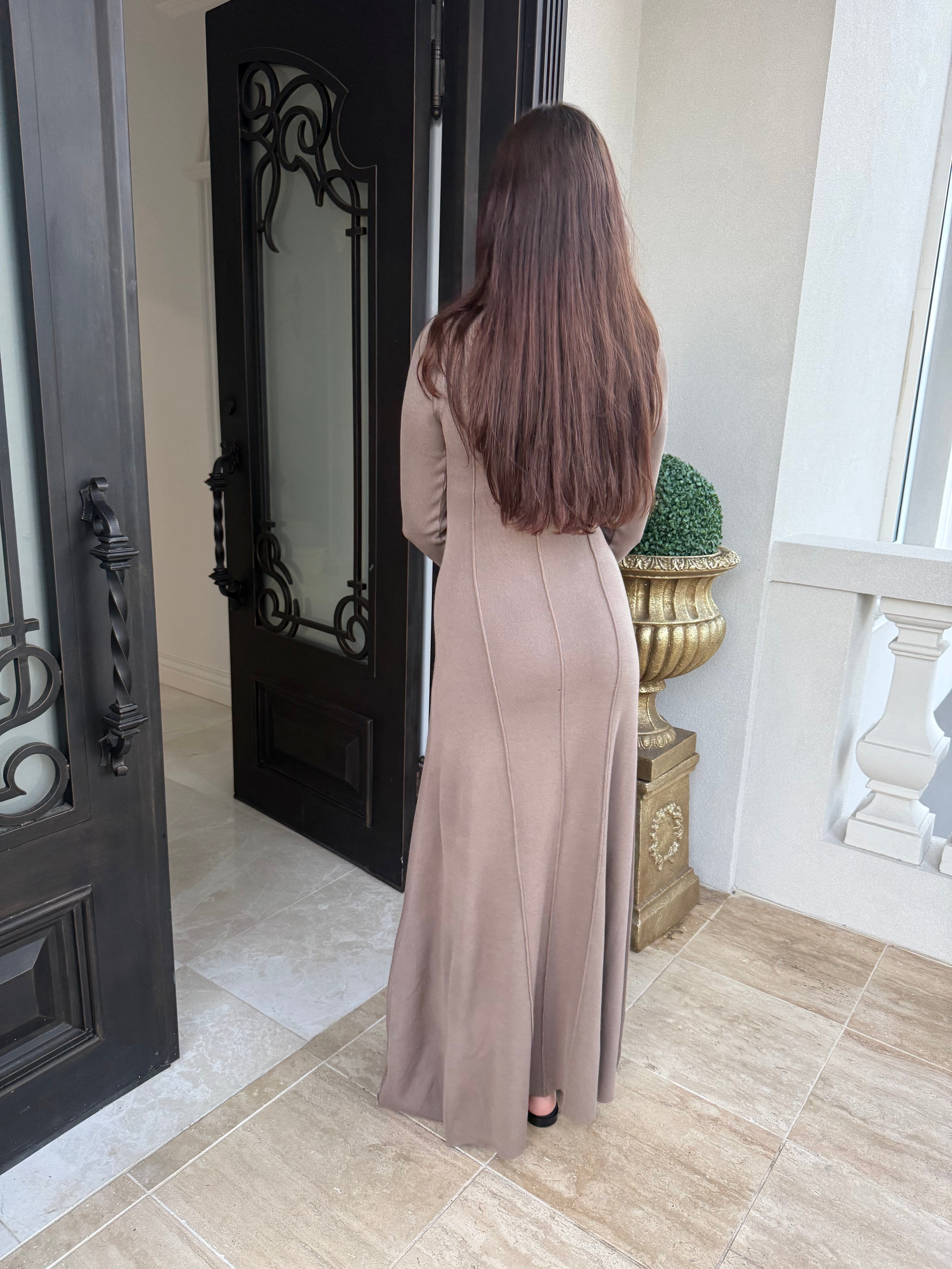 Pipping Knit Dress