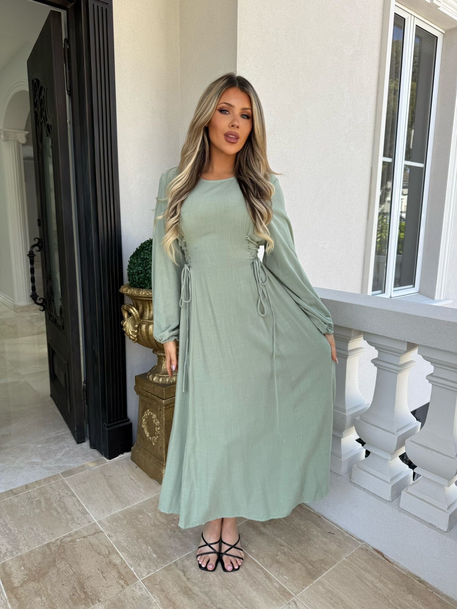 Side Linen Dress