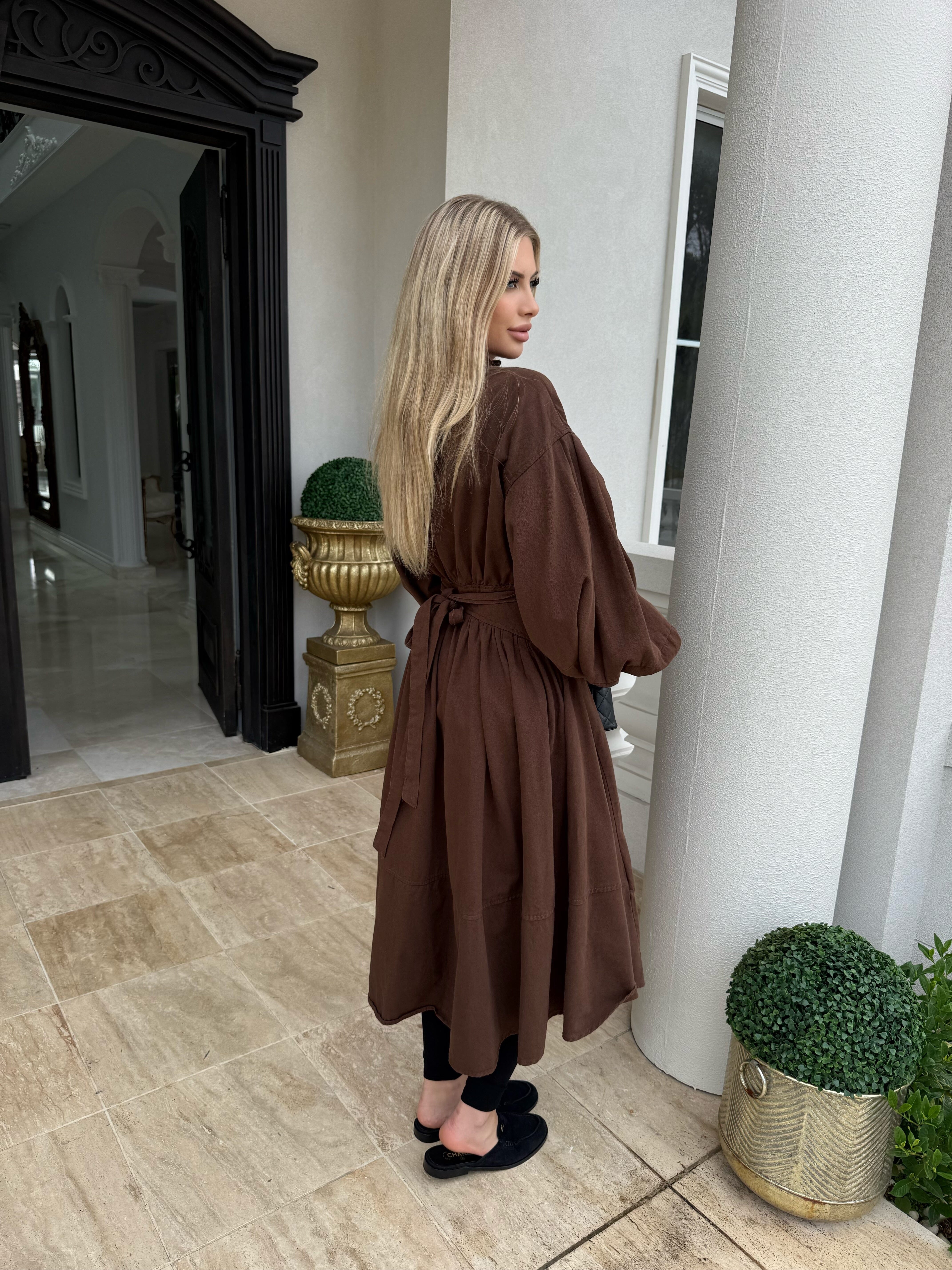 Brown Denim Dress