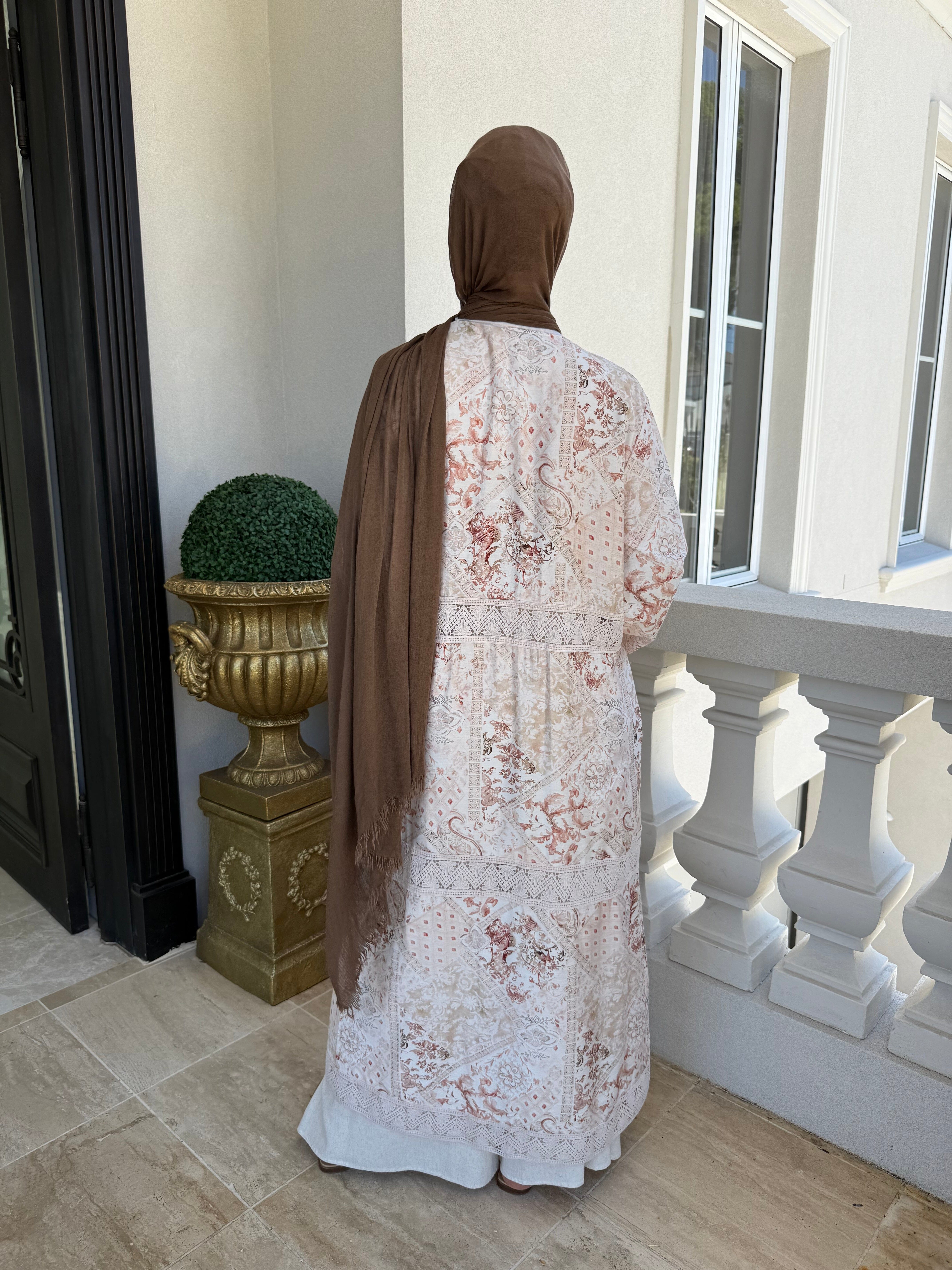 Blush Printed Lace Cape
