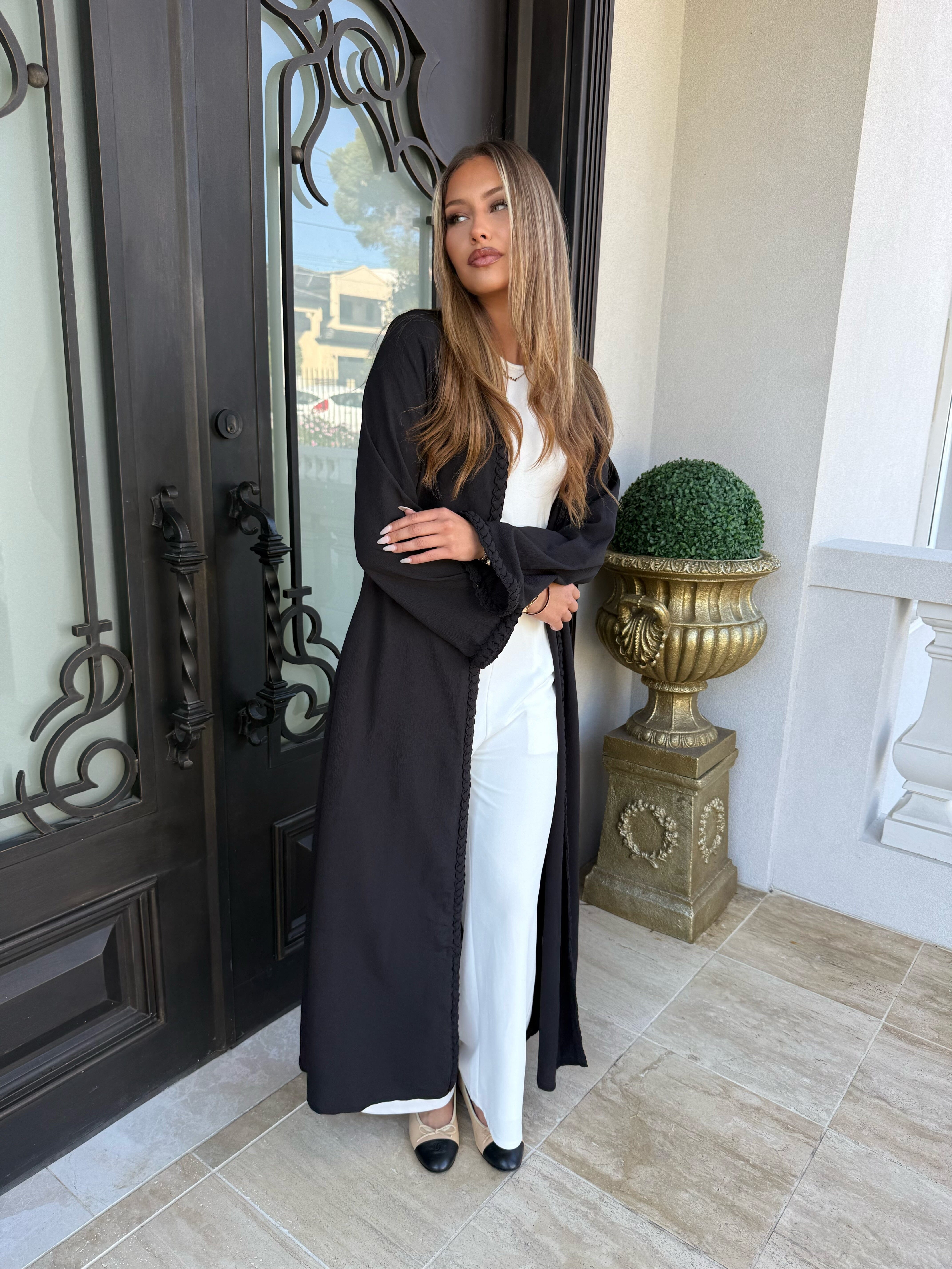 Braided Edge Abaya