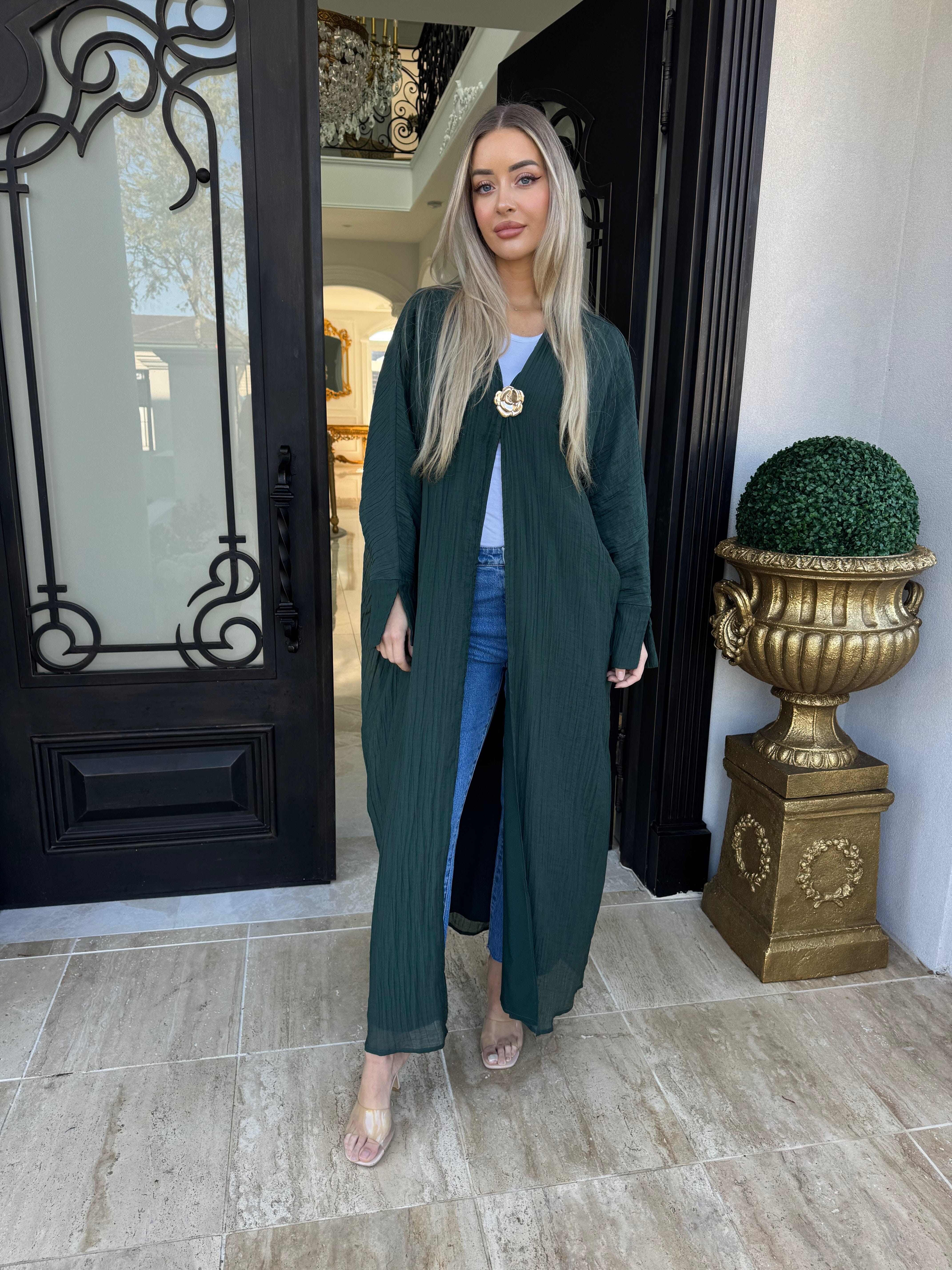 Crinkle Open Abaya