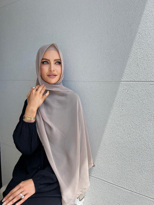 Mocha Chiffon Hijab Set