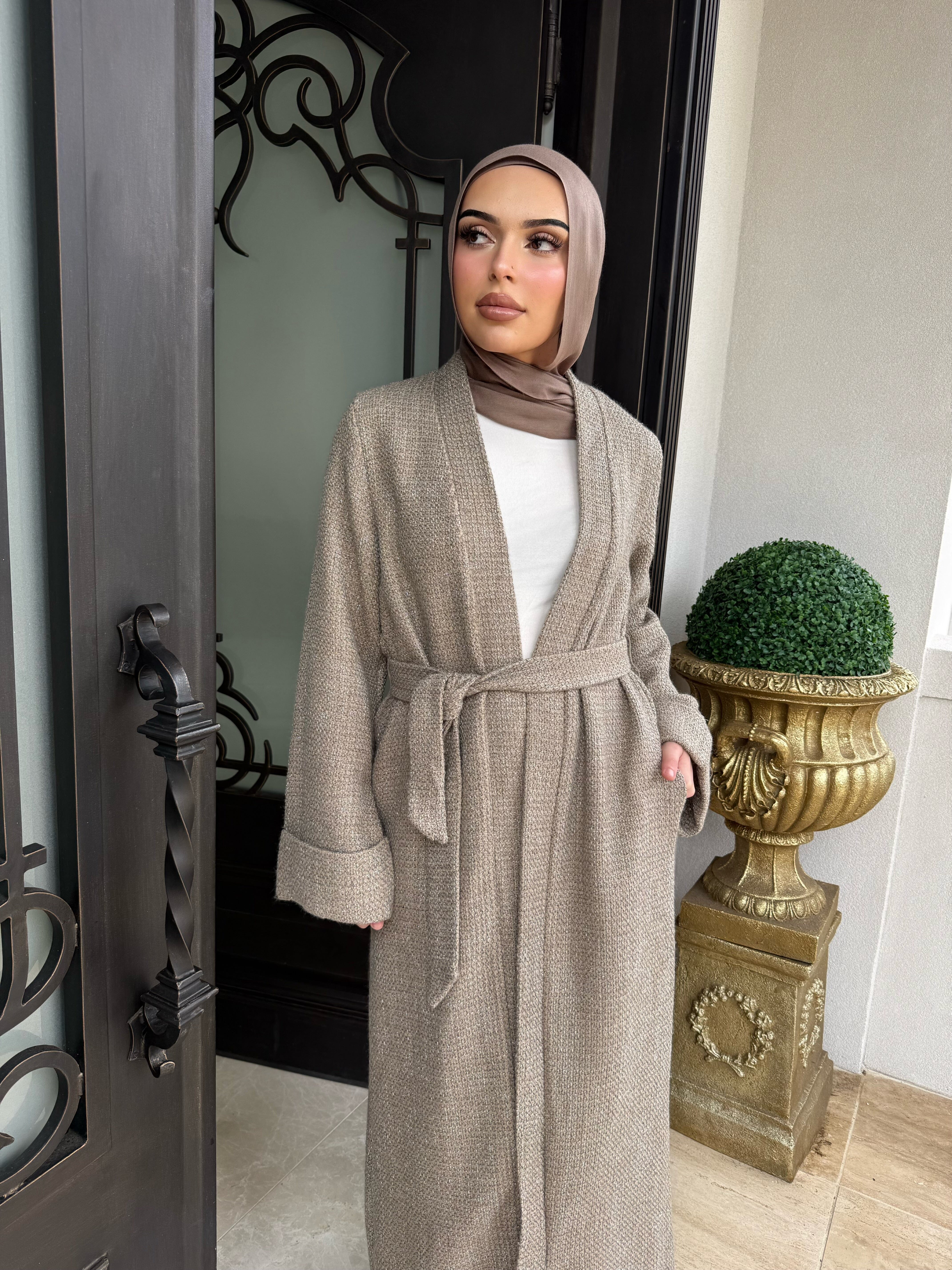 Tweed Belt Coat