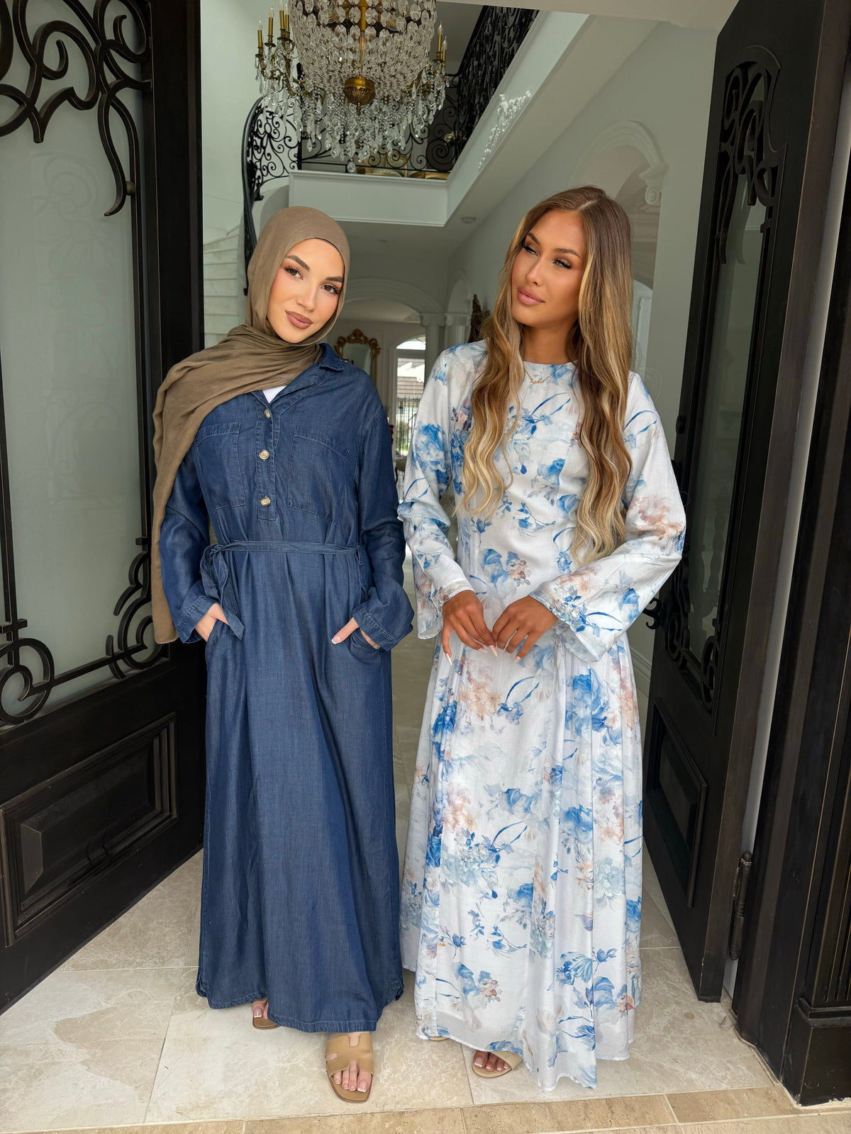 Lora Blue Floral Dress