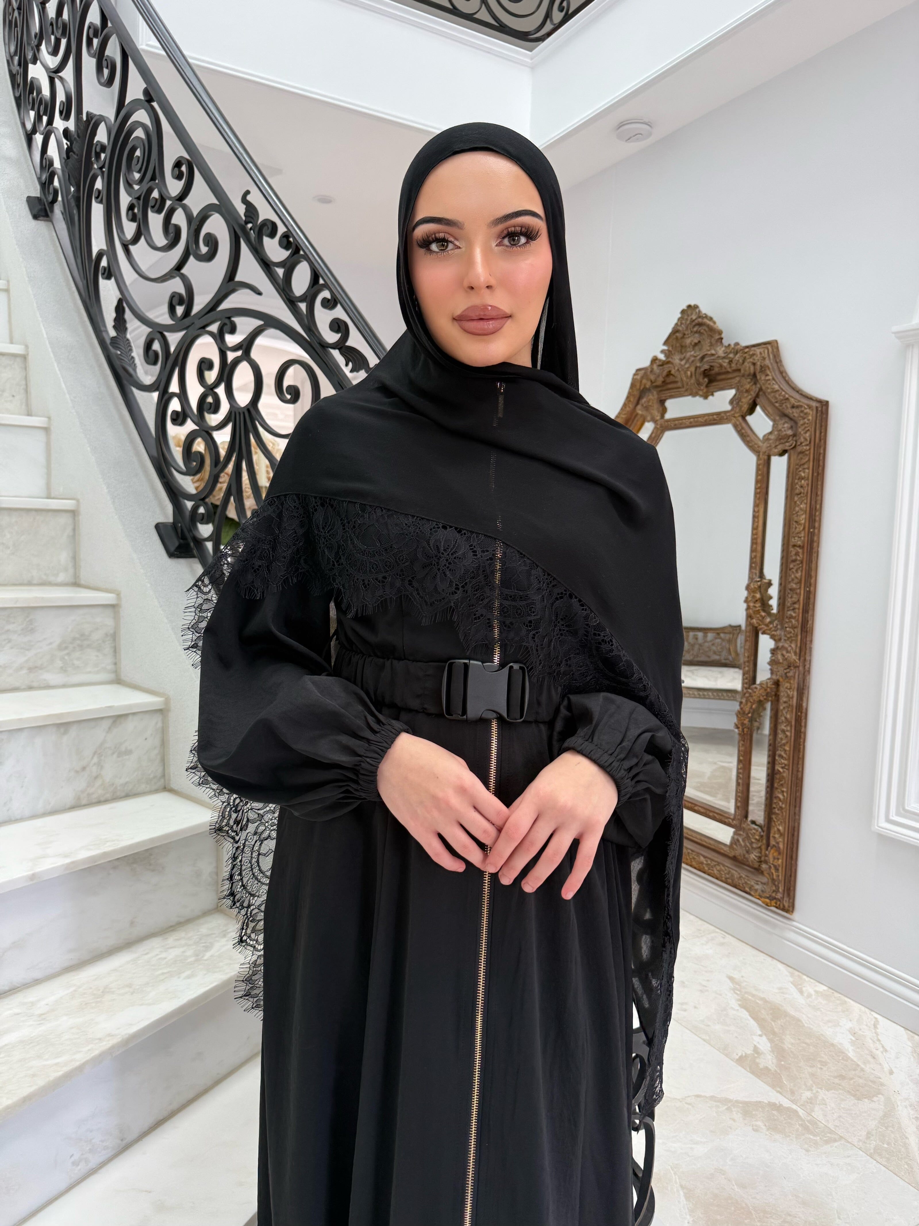 Black Lace Modal Shawl