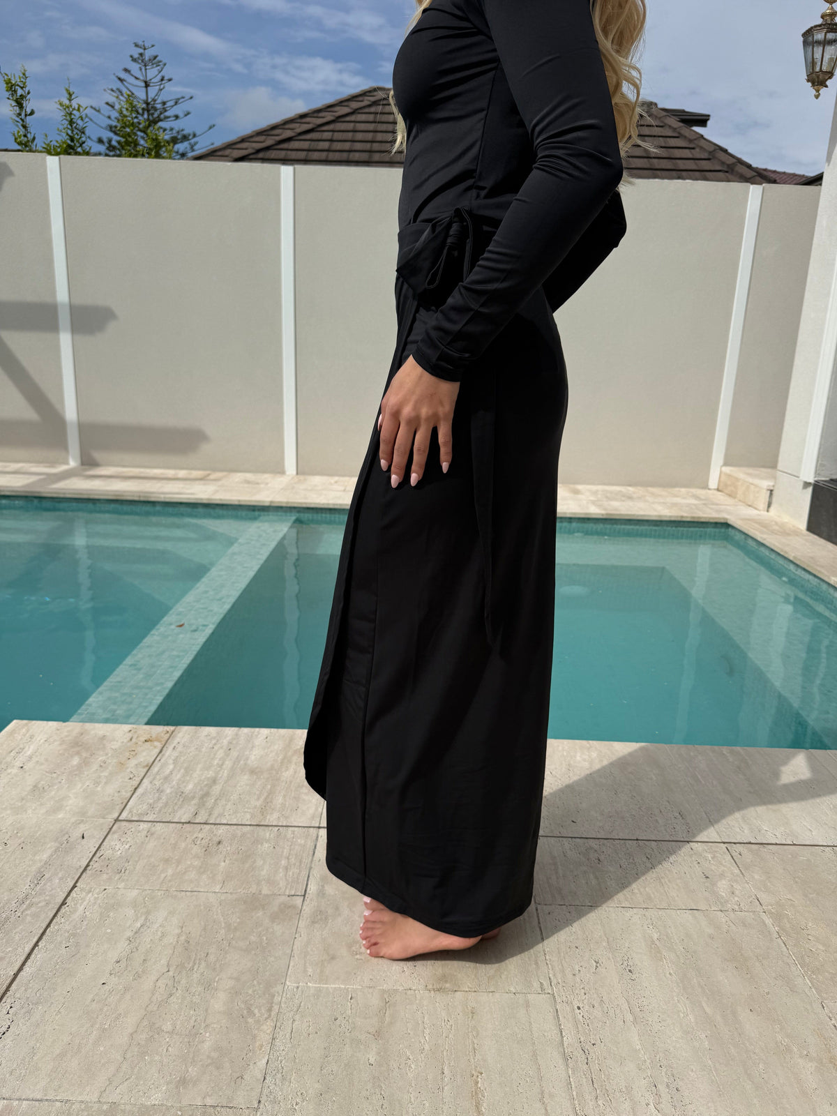 Black Tie Wrap Sarong