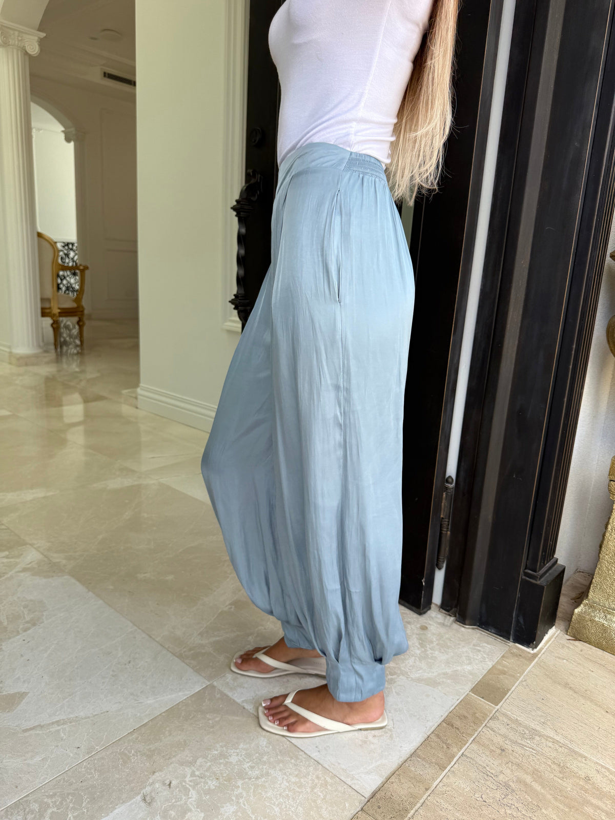 Satin Cuffed Pants