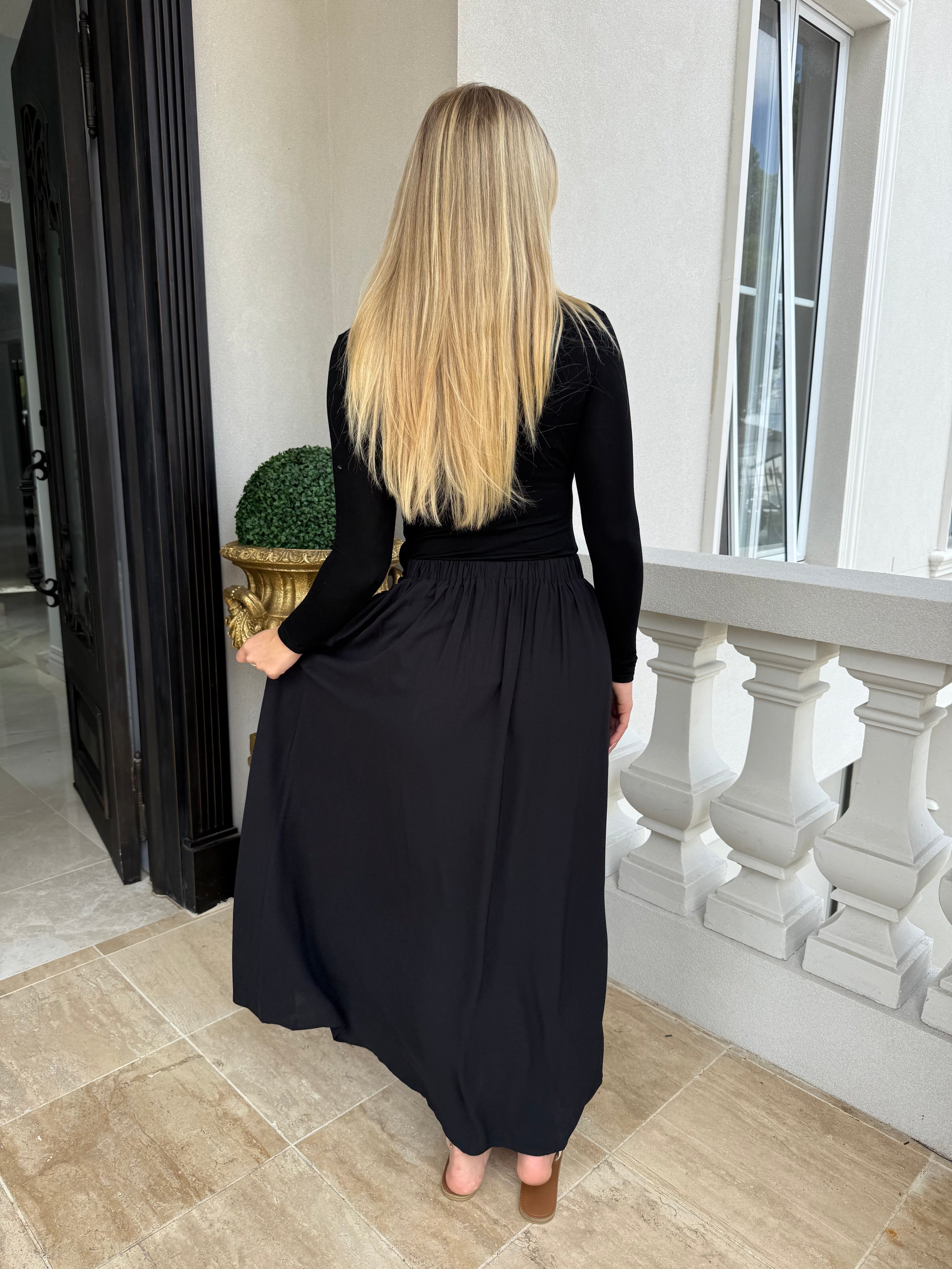 Gathered Buckle Skirt