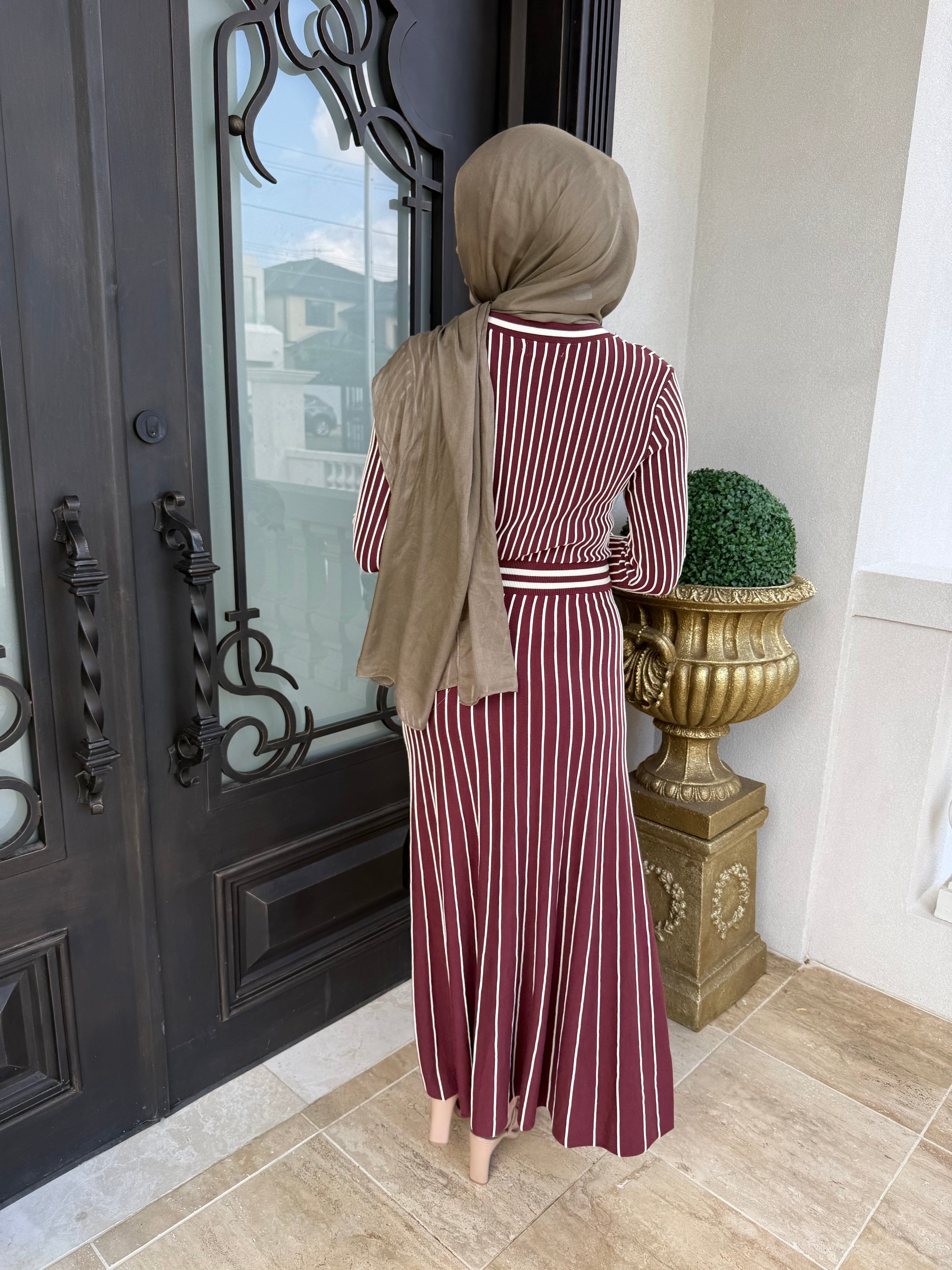 Malak Knit Pleated Dress
