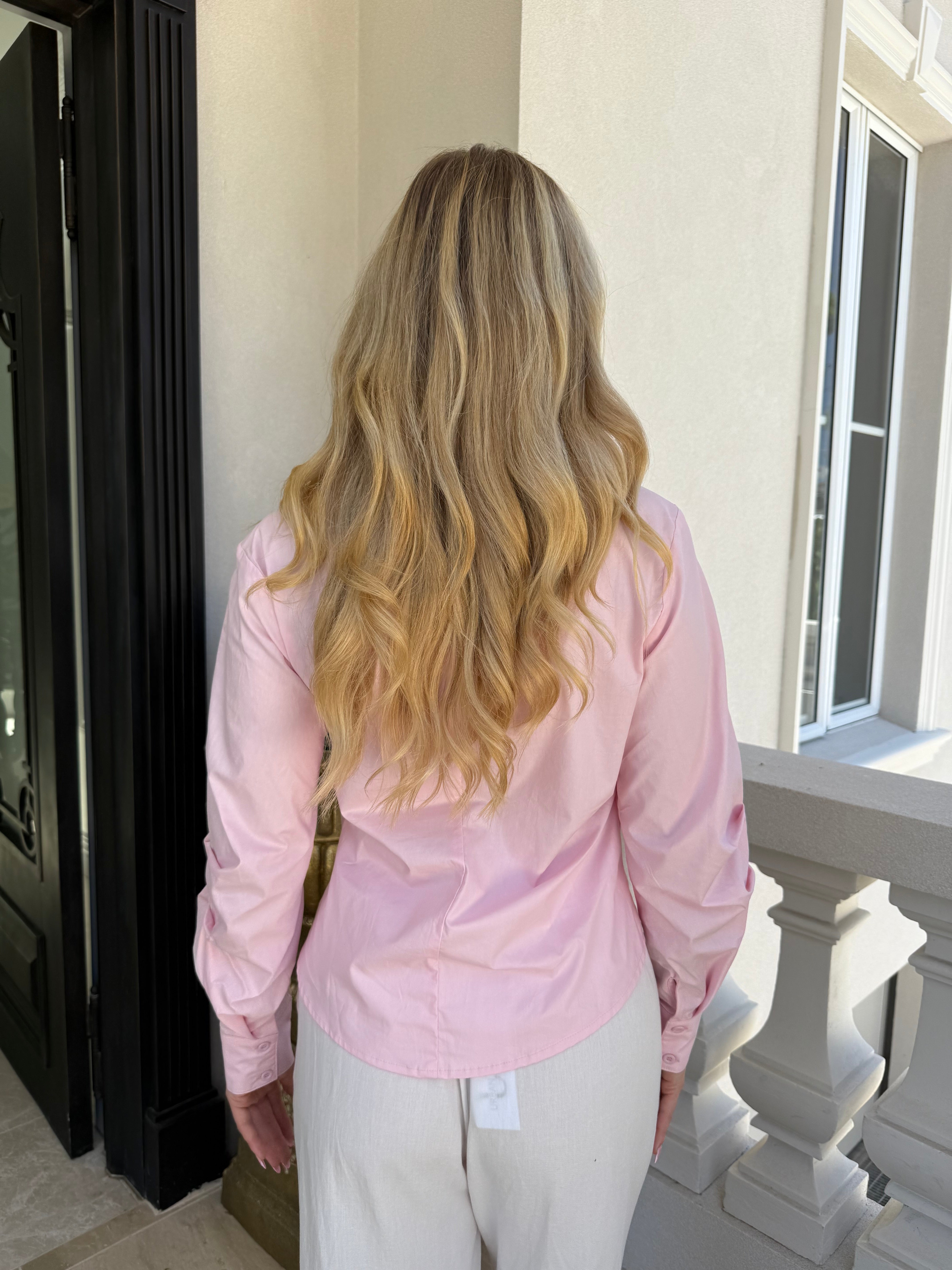 Gathered Button Shirt