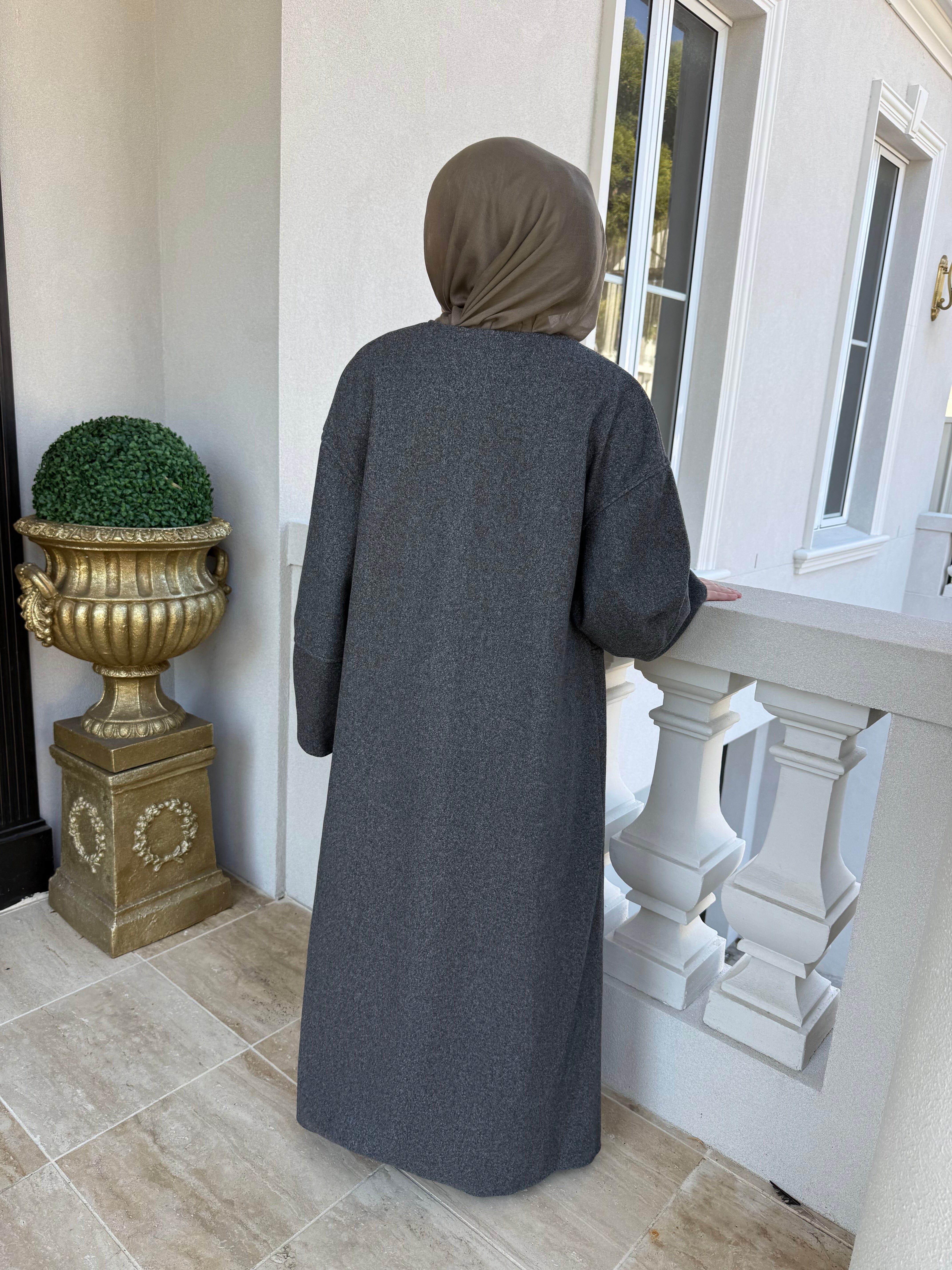 Mom Pocket Open Abaya