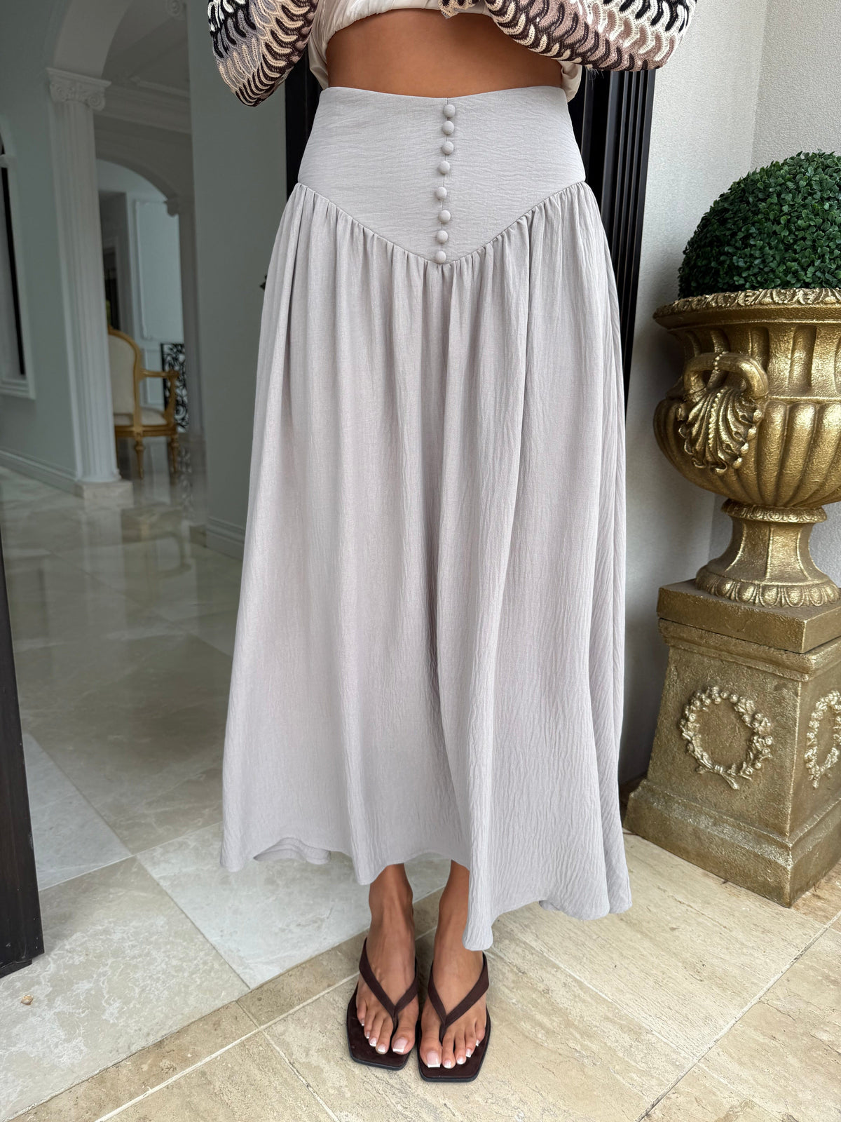 Milla Button Skirt