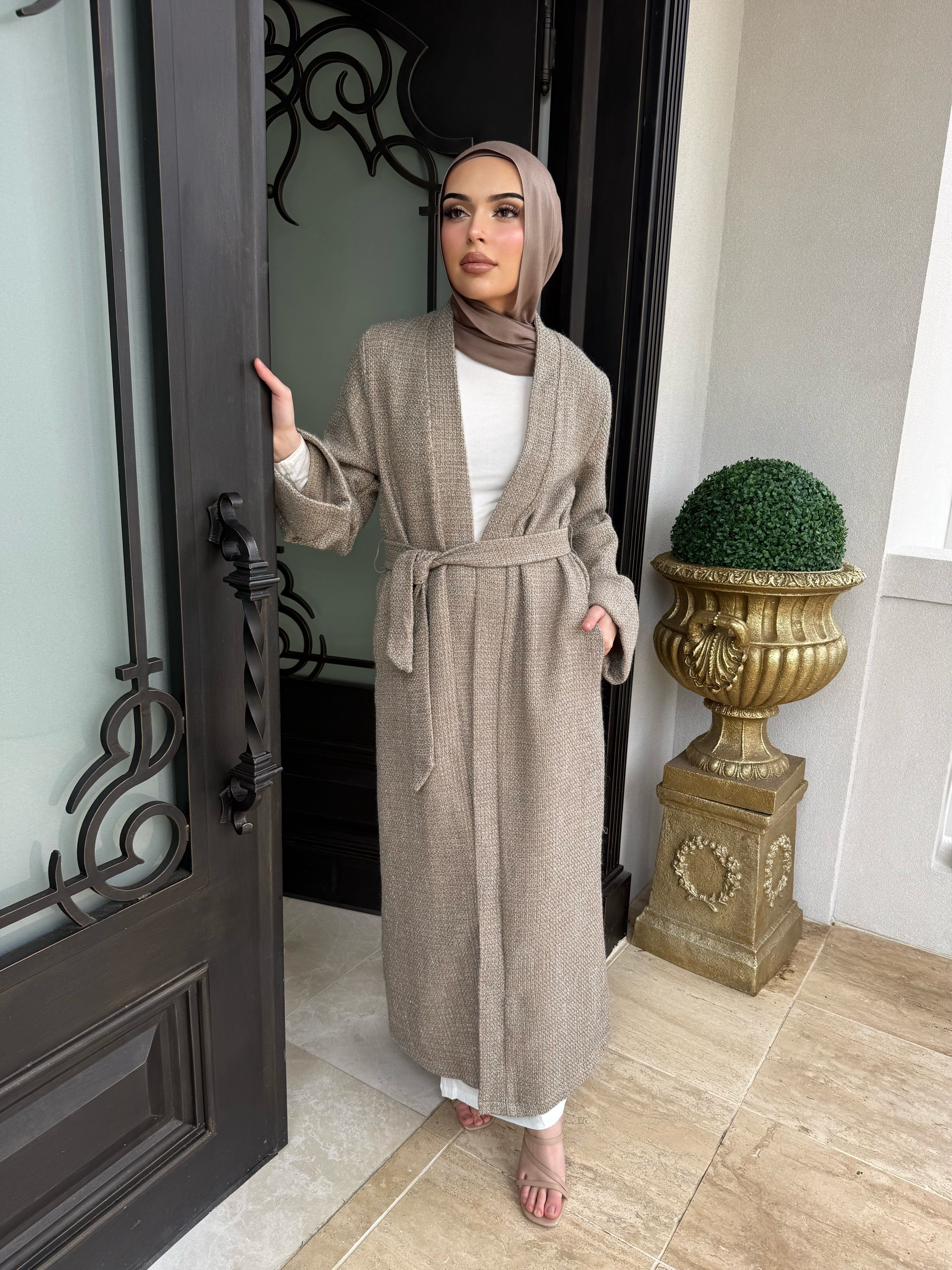 Tweed Belt Coat
